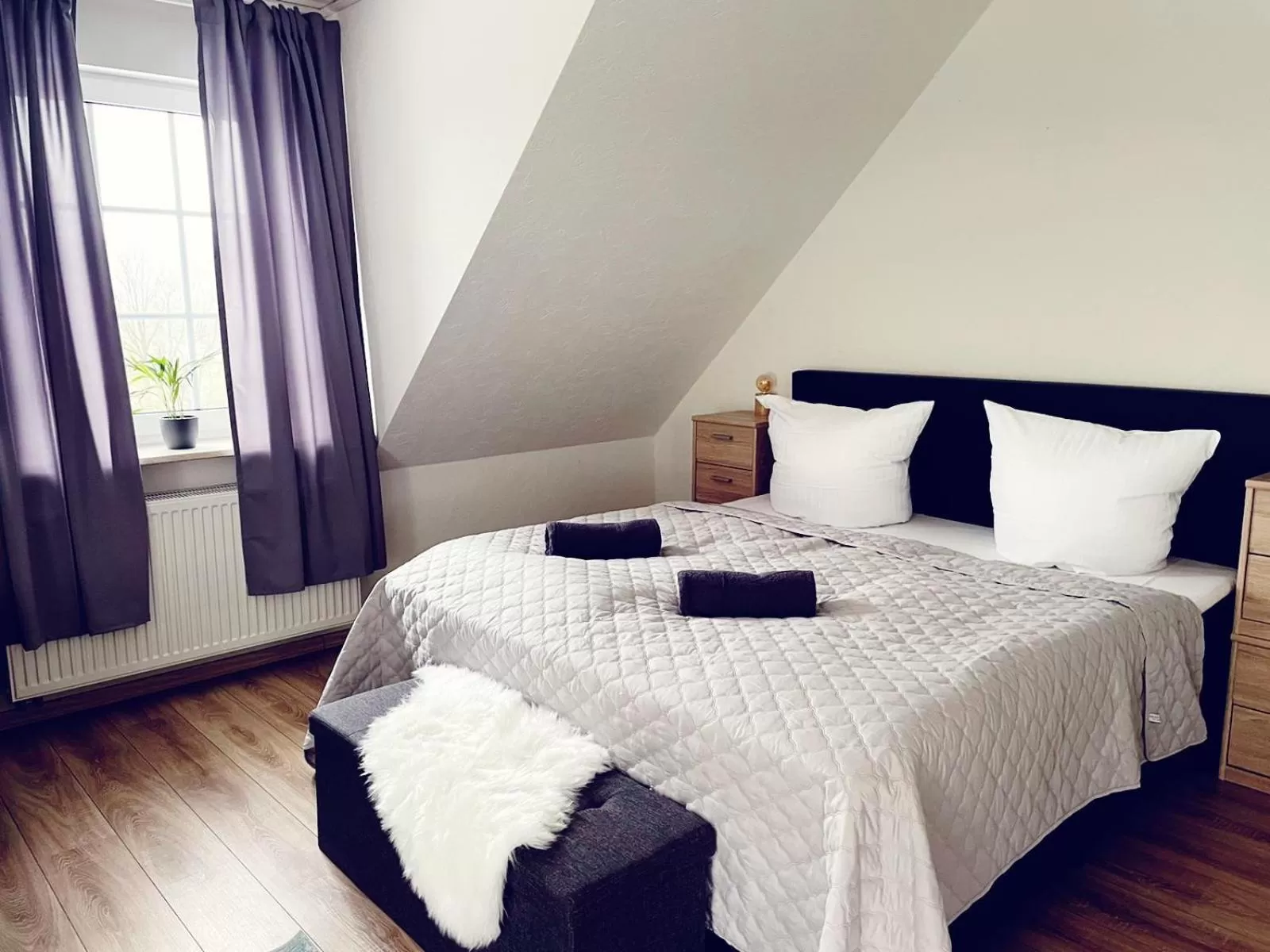 Bed in Hotel Rehkitz