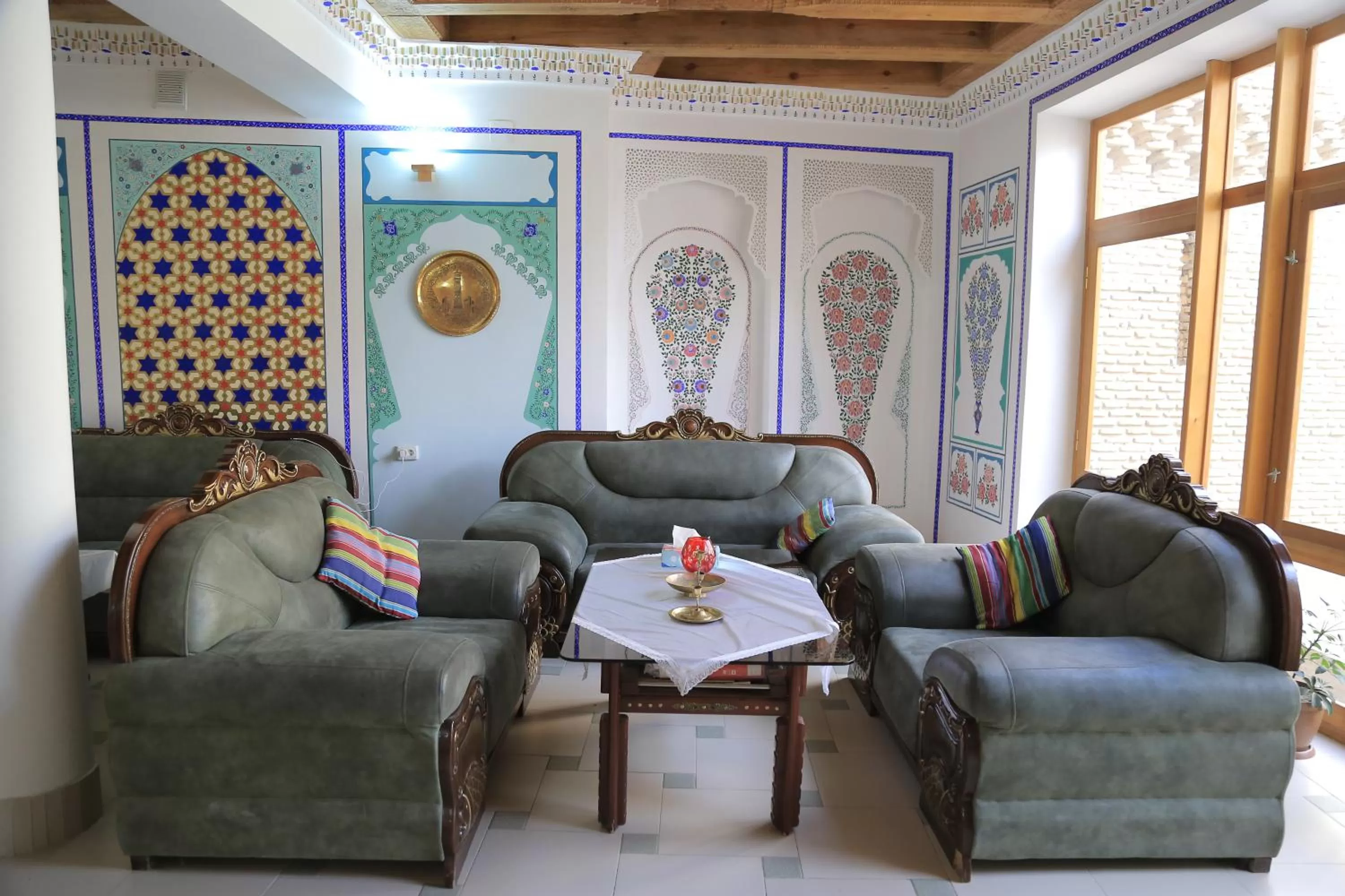 Seating area in As-Salam Boutique Hotel