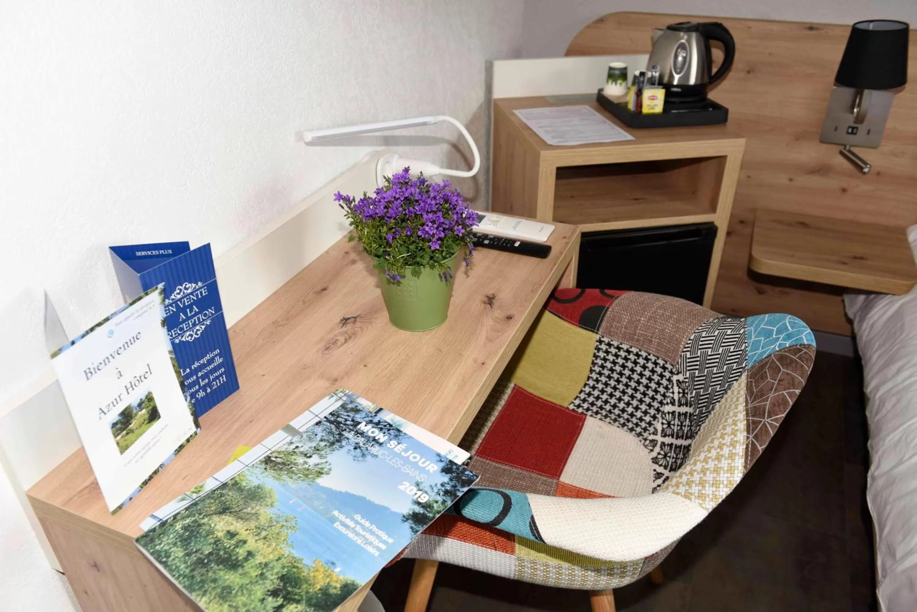 Seating area in Azur Hôtel