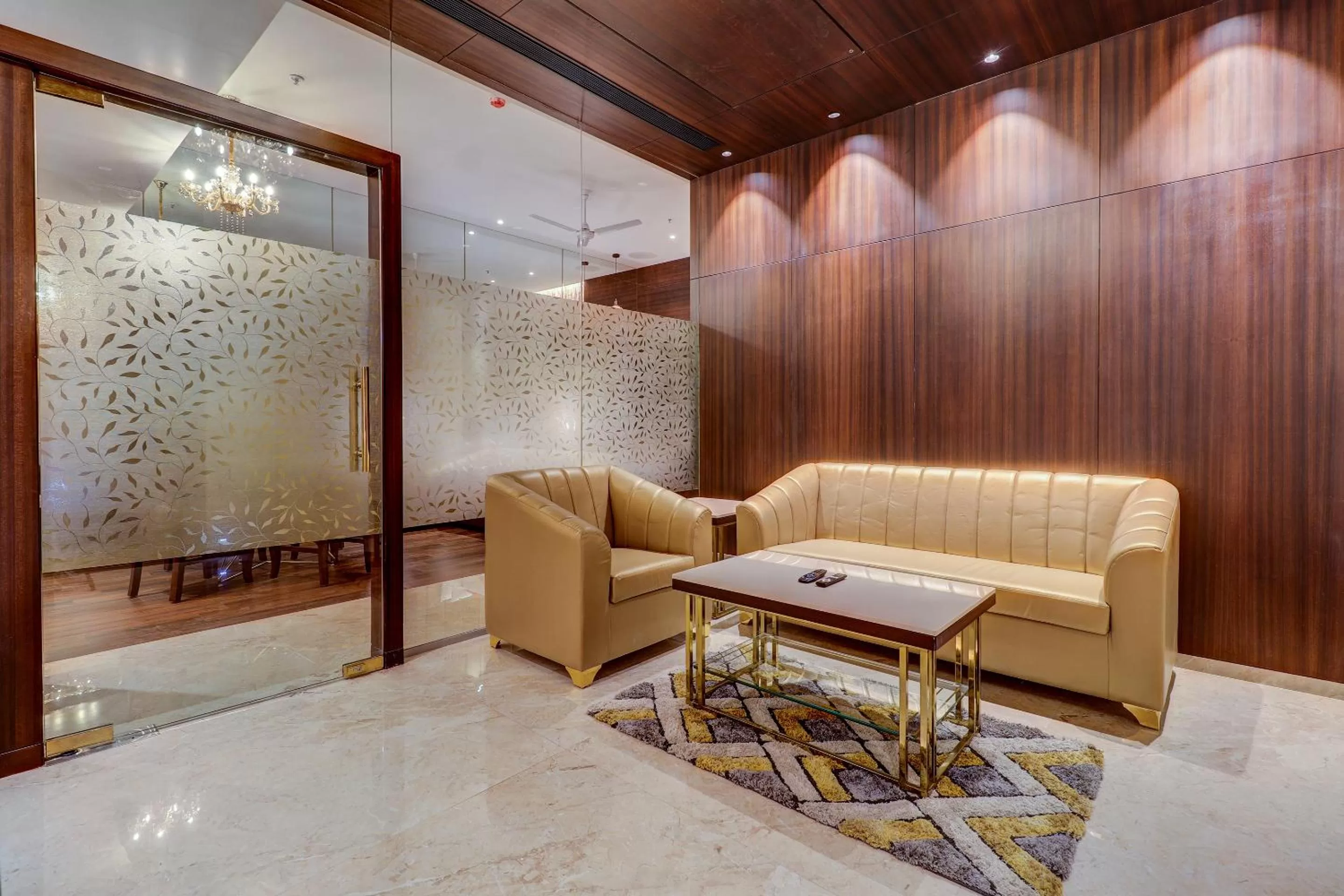 Seating area in Hotel Gurudev Grand