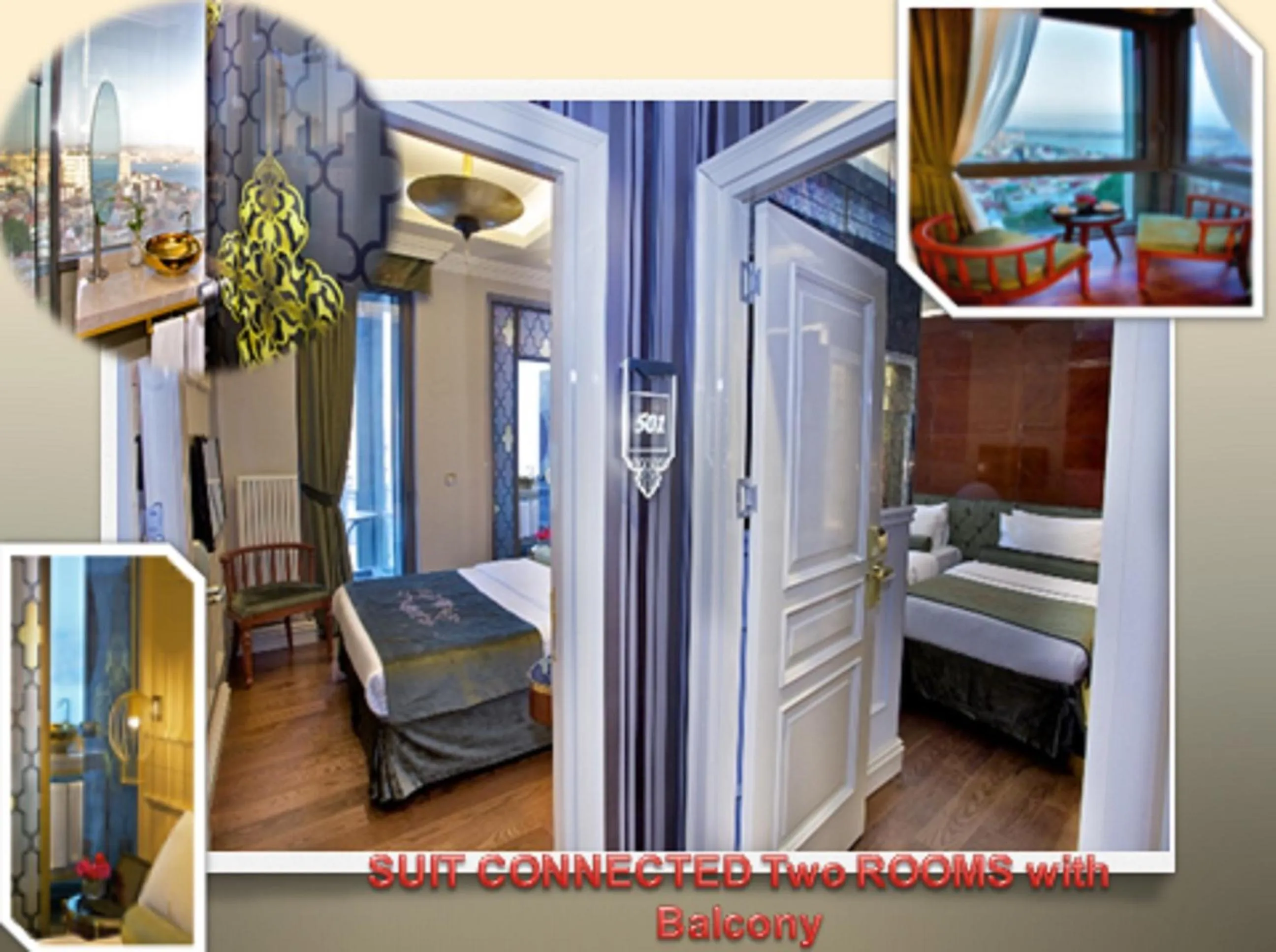 Suit Family Connection Bosphorus view room in Taksim Star Hotel