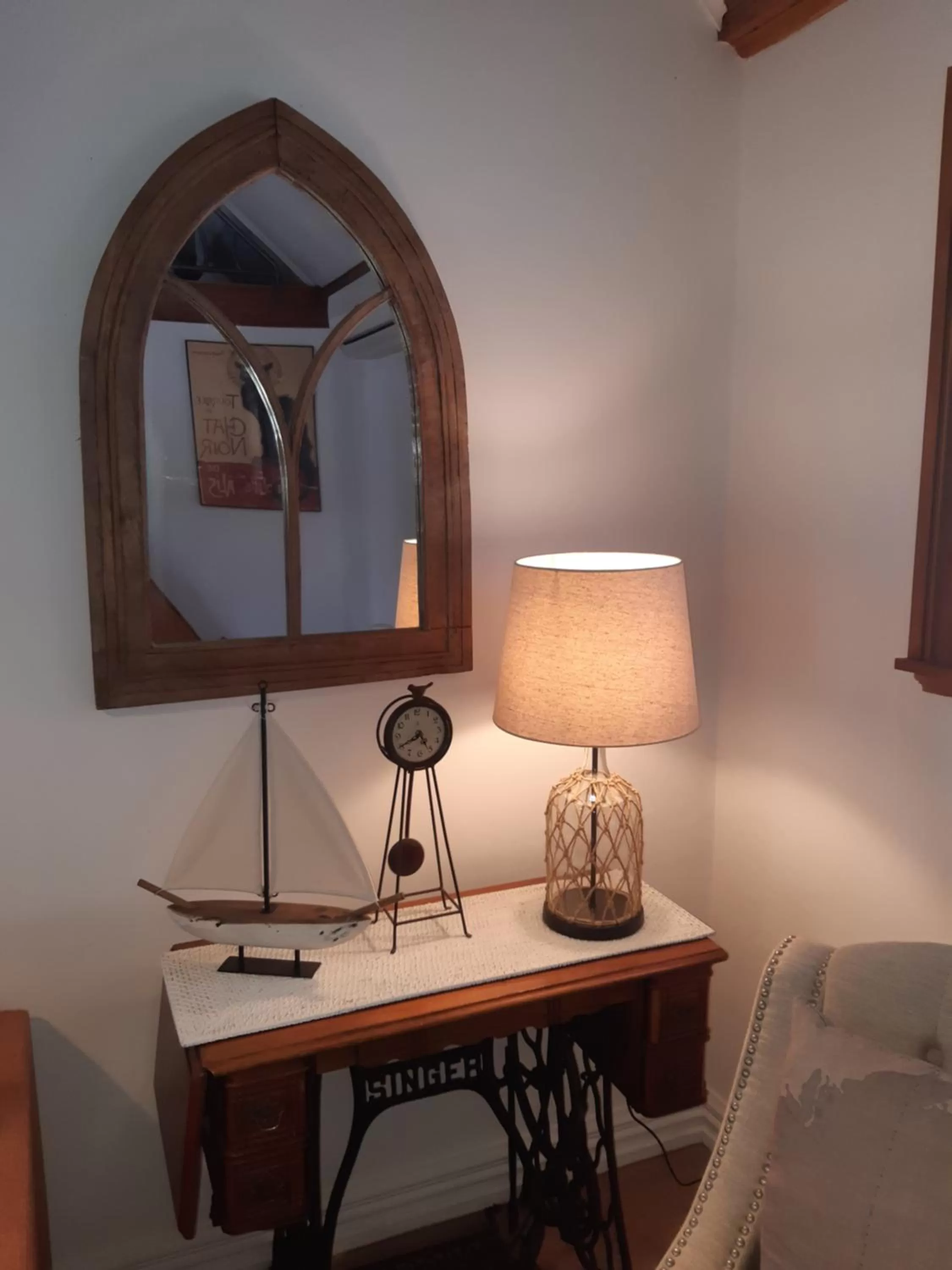 Decorative detail, Bed in Harbour View Cottage