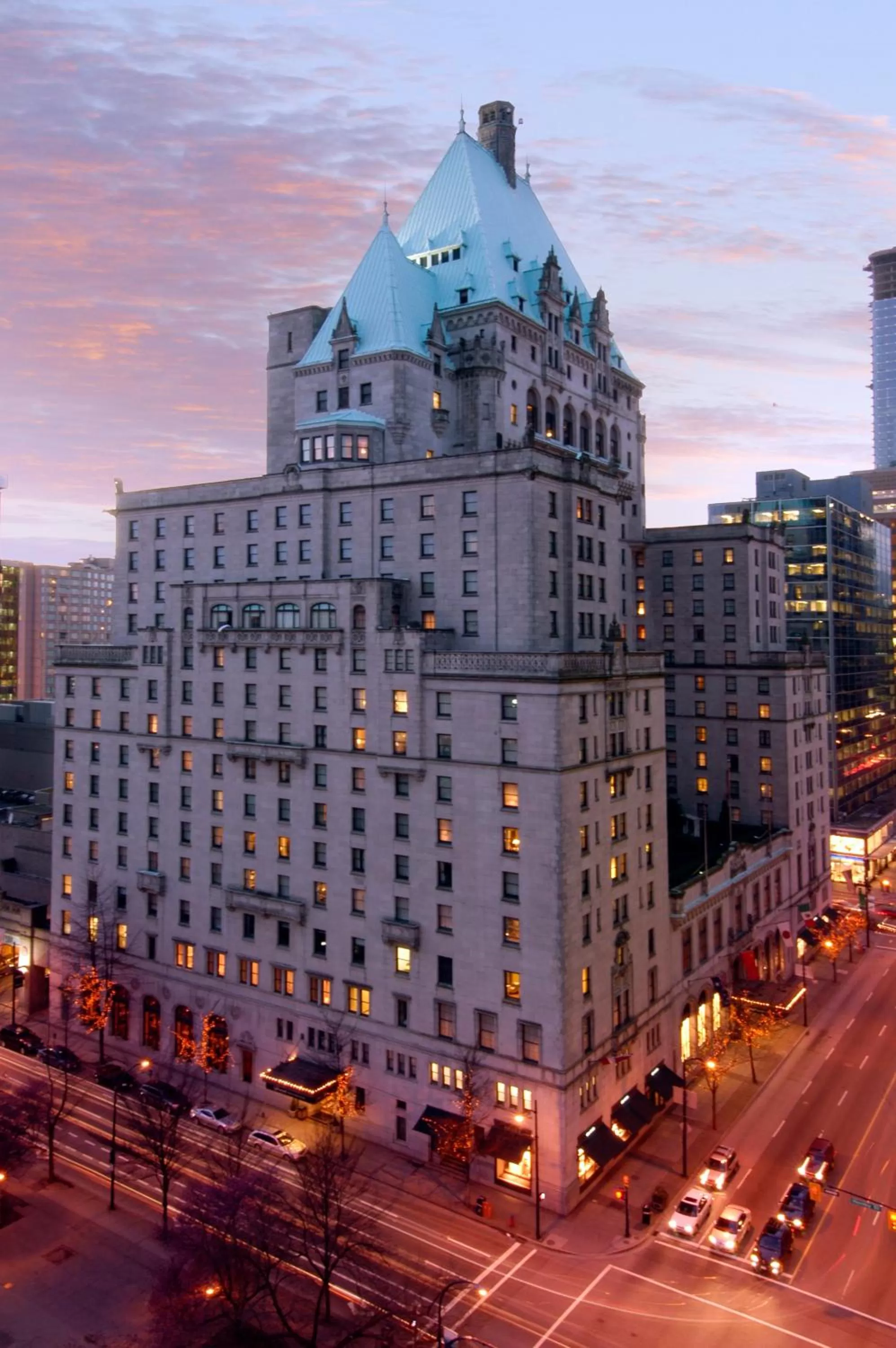 Facade/entrance in Fairmont Hotel Vancouver