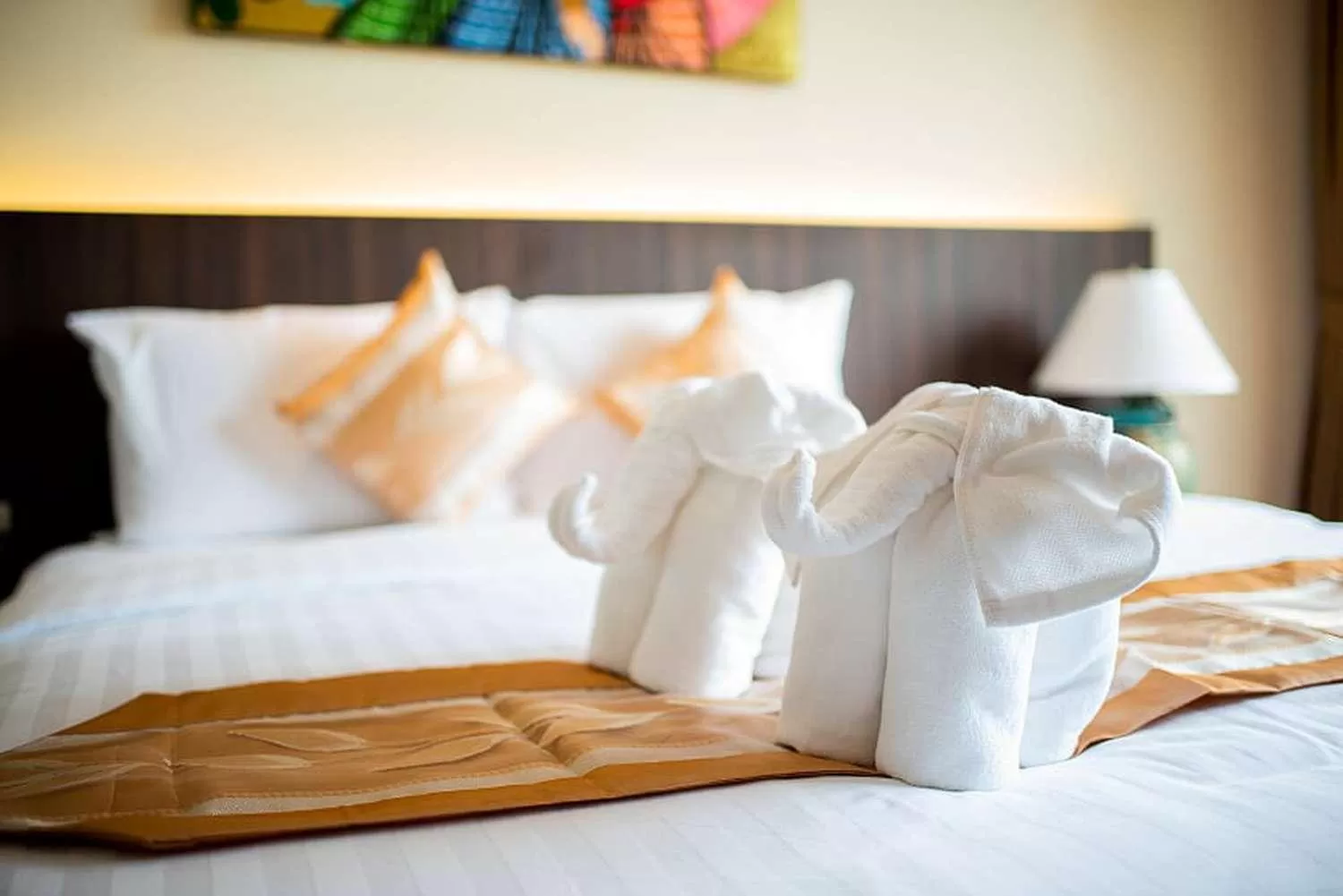 Bed in The LD Pattaya Hotel