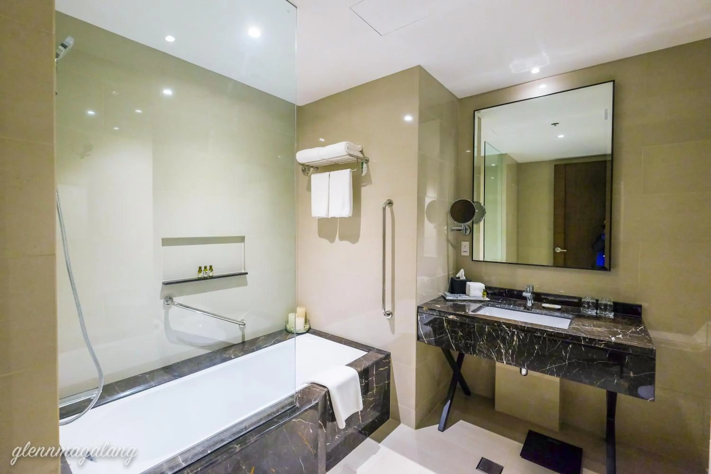 Bathroom, Bed in Somerset Alabang Manila