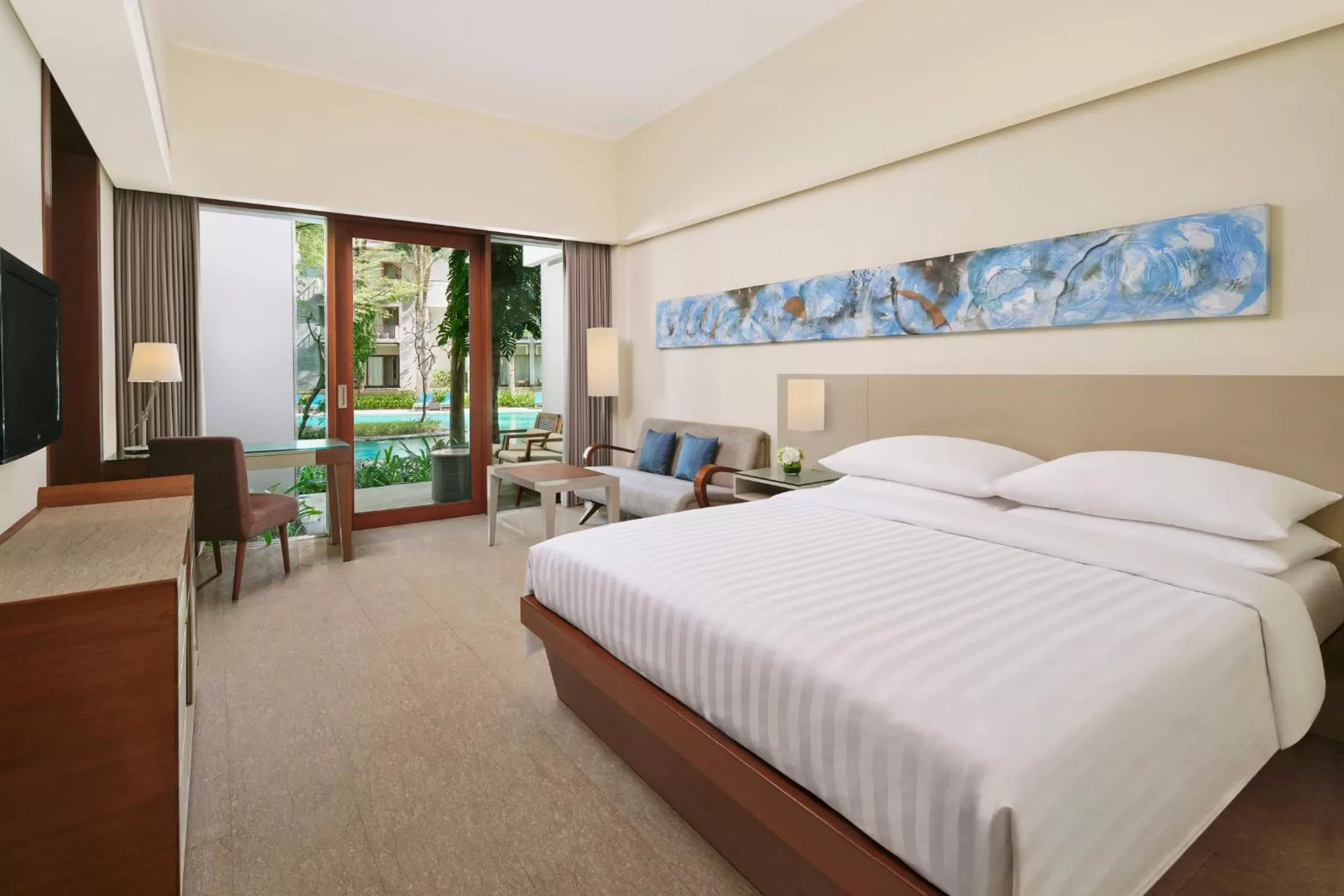 Deluxe King Room with Terrace & Pool Access in Courtyard by Marriott Bali Nusa Dua Resort