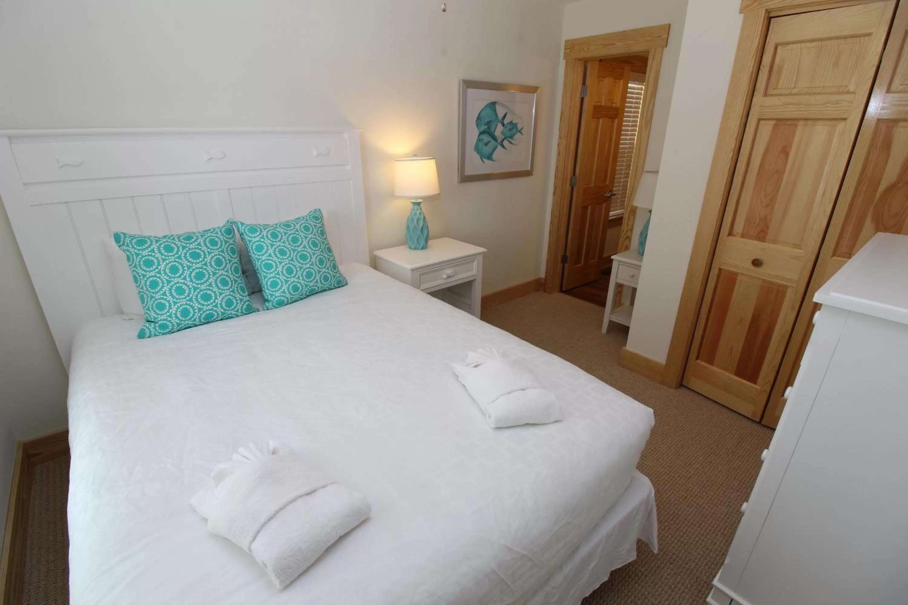 Bedroom, Bed in Whalebone Ocean Cottages by KEES Vacations