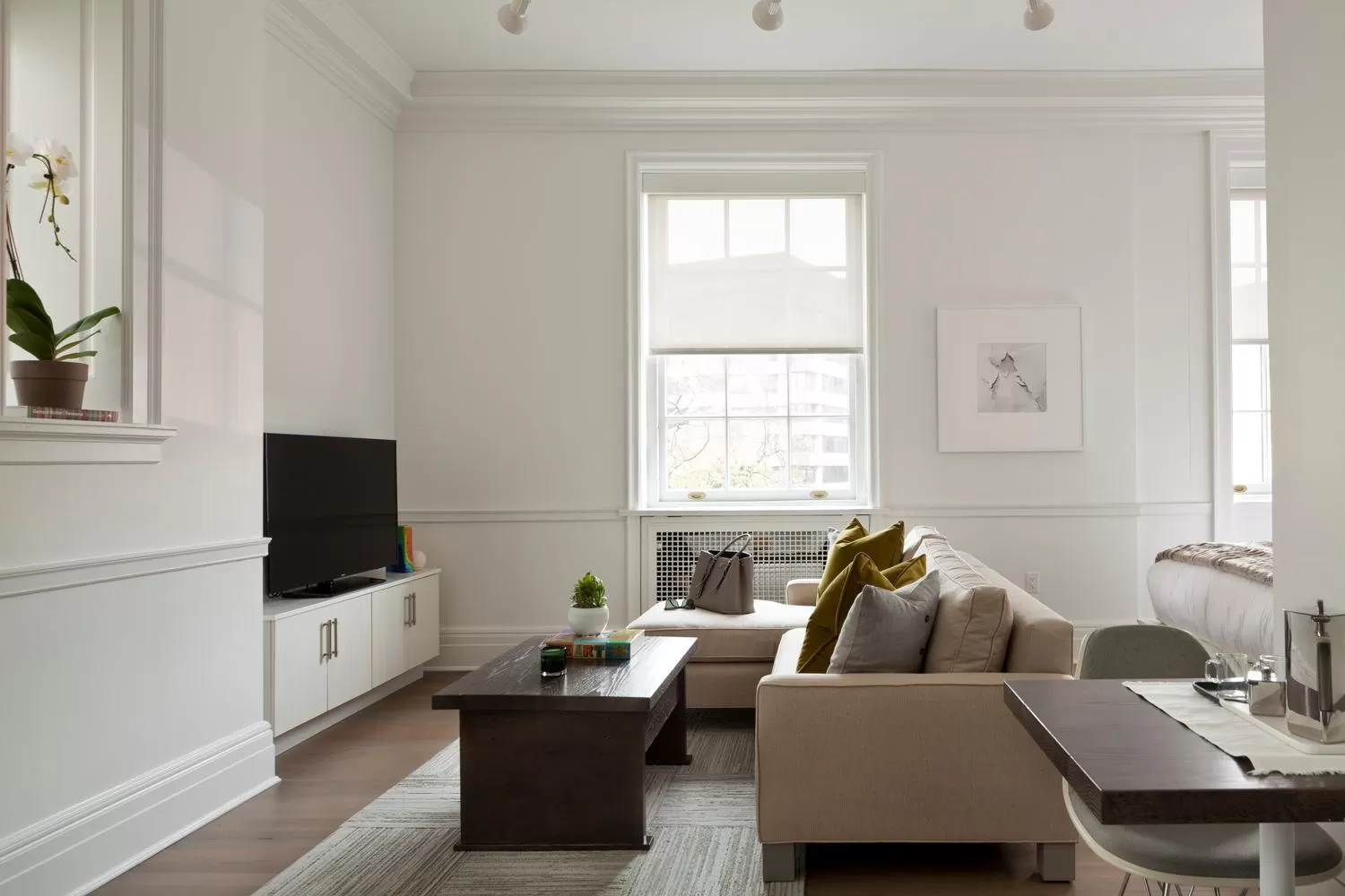 Living room in Placemakr Dupont Circle