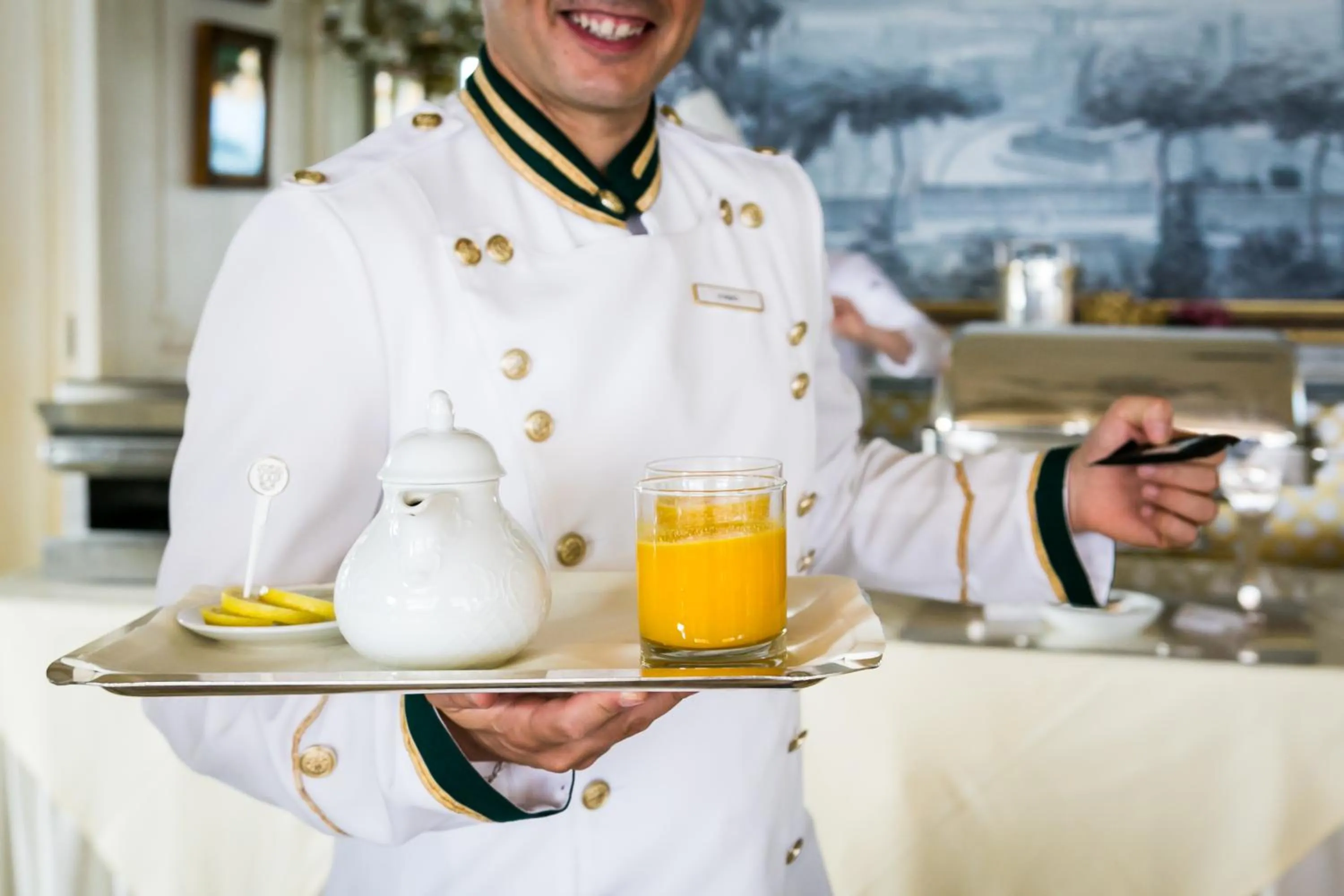 Italian breakfast in Villa e Palazzo Aminta - A Leading Hotel of The World