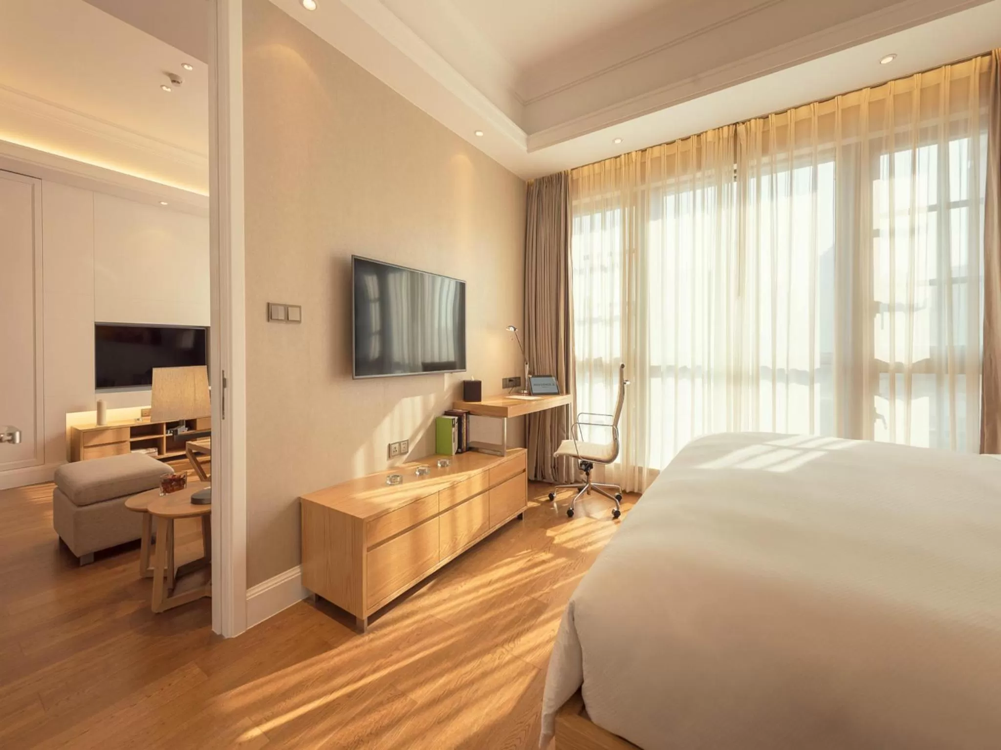 Living room, Bed in Residence G Nanshan