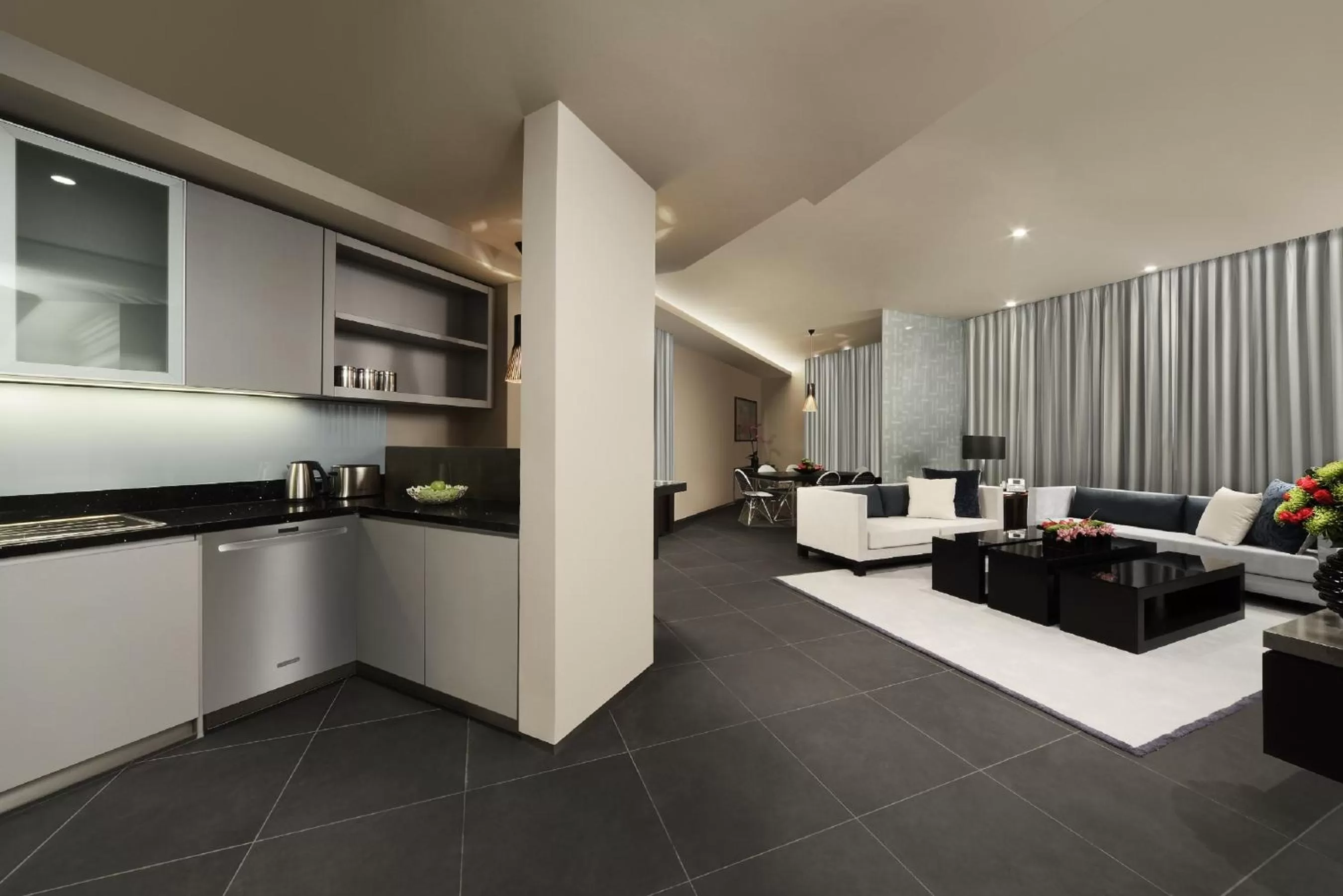 Kitchen or kitchenette in The Abdali Boulevard Hotel