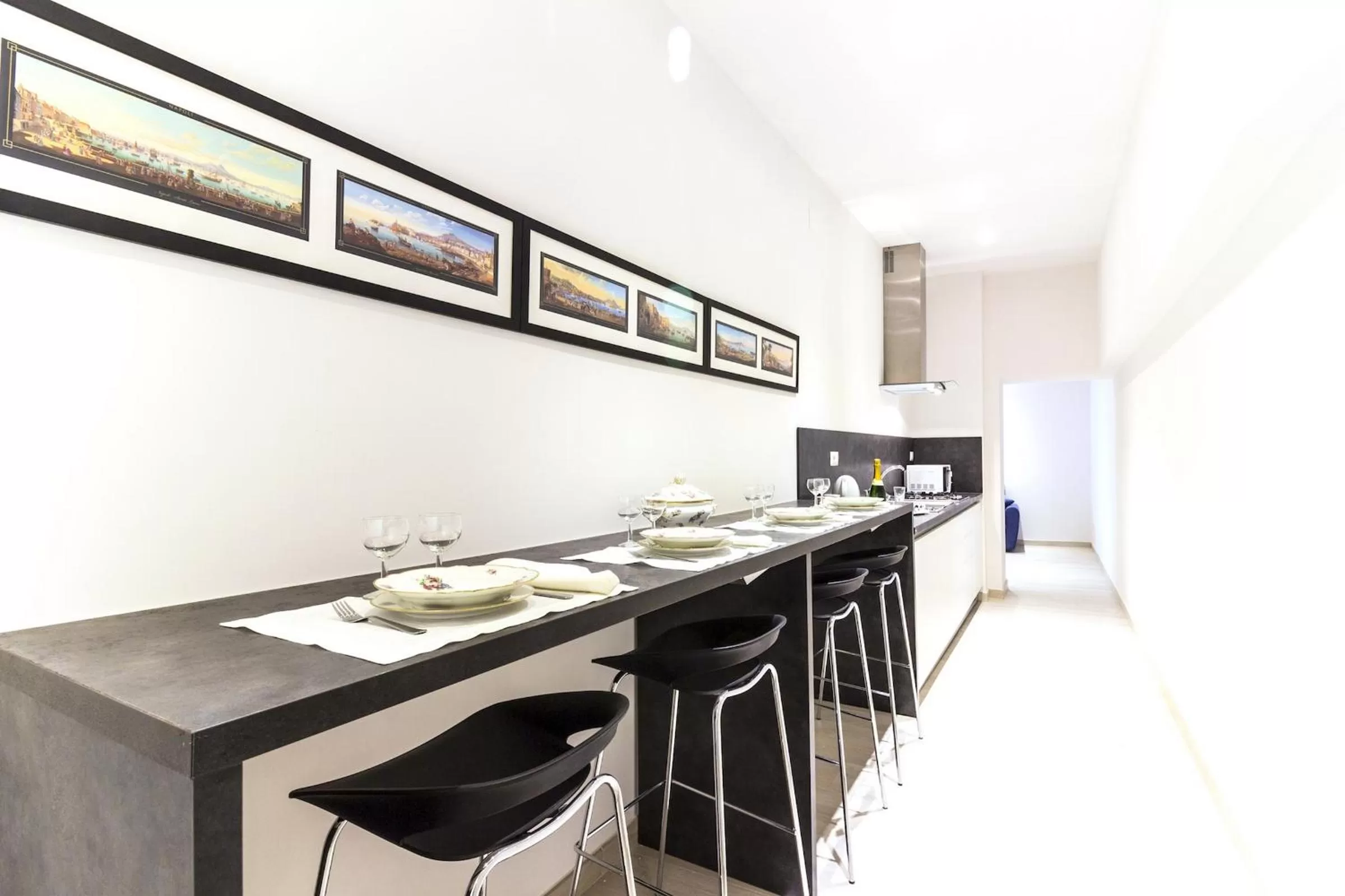 Kitchen or kitchenette in Palazzo d'Auria ApartHotel