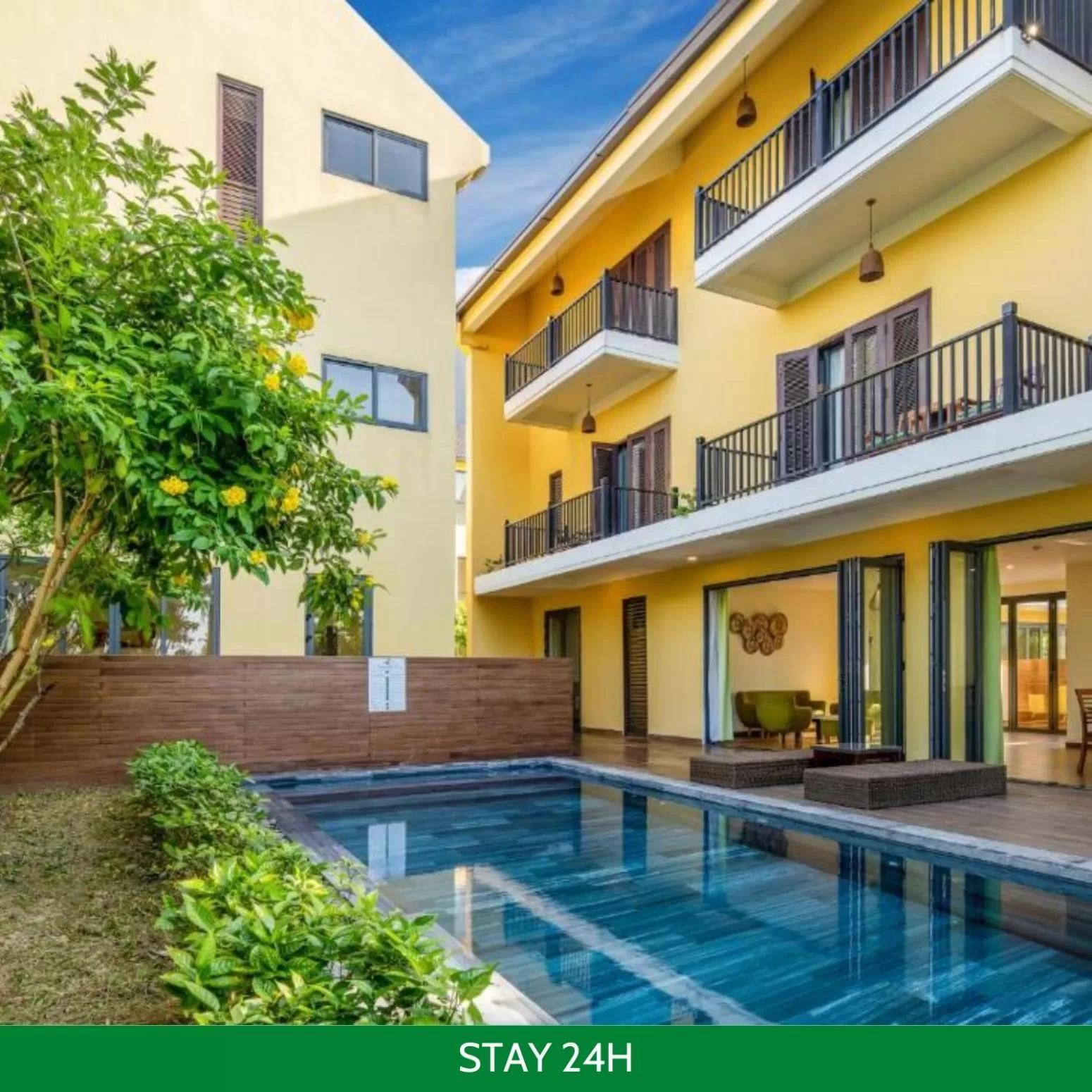 Swimming pool, Property Building in Palm Village Hoian - STAY 24H