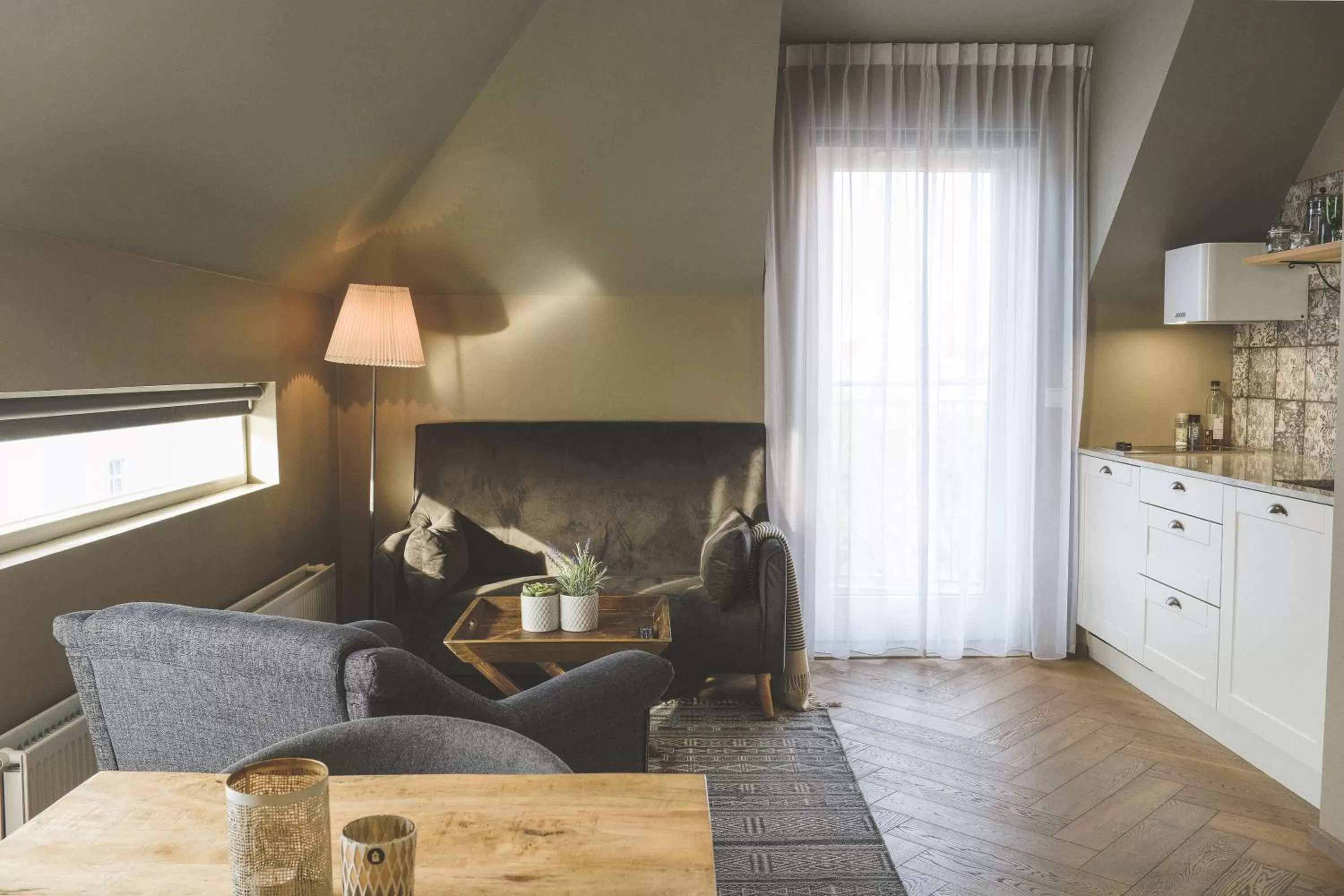 Kitchen or kitchenette in Saga Studios by Heimaleiga