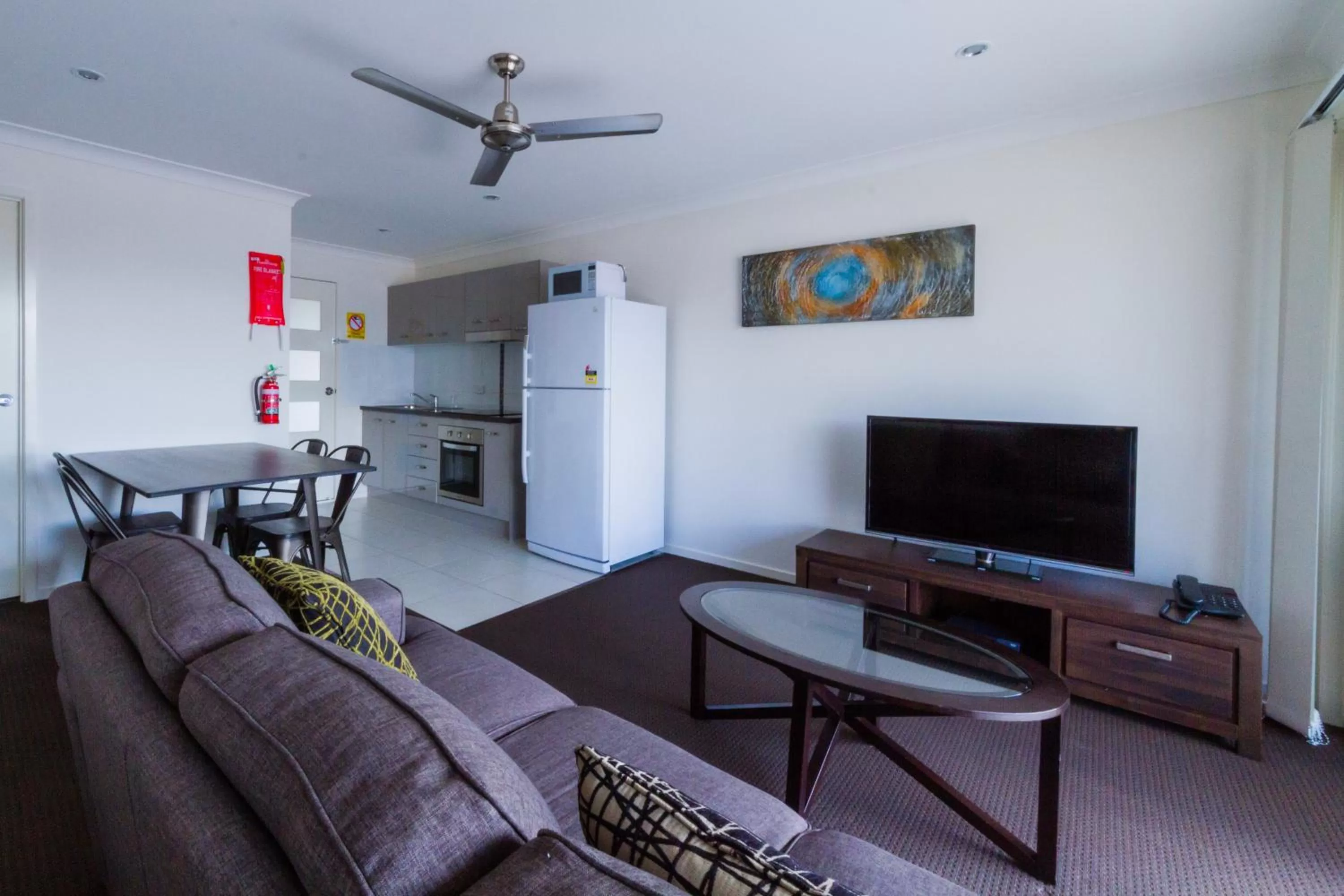 Living room in Rockhampton Serviced Apartments