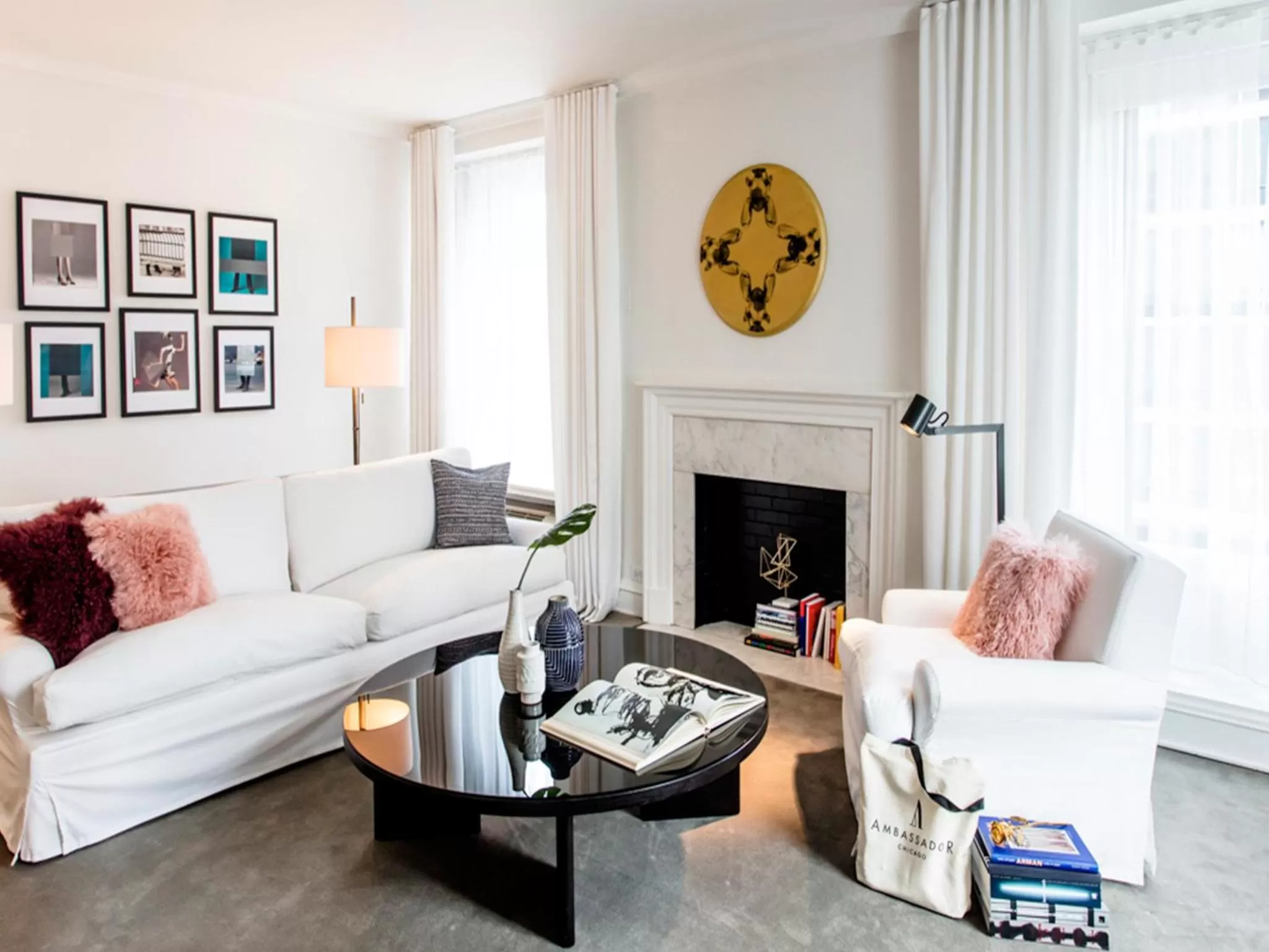 Living room in Ambassador Chicago, part of JdV by Hyatt