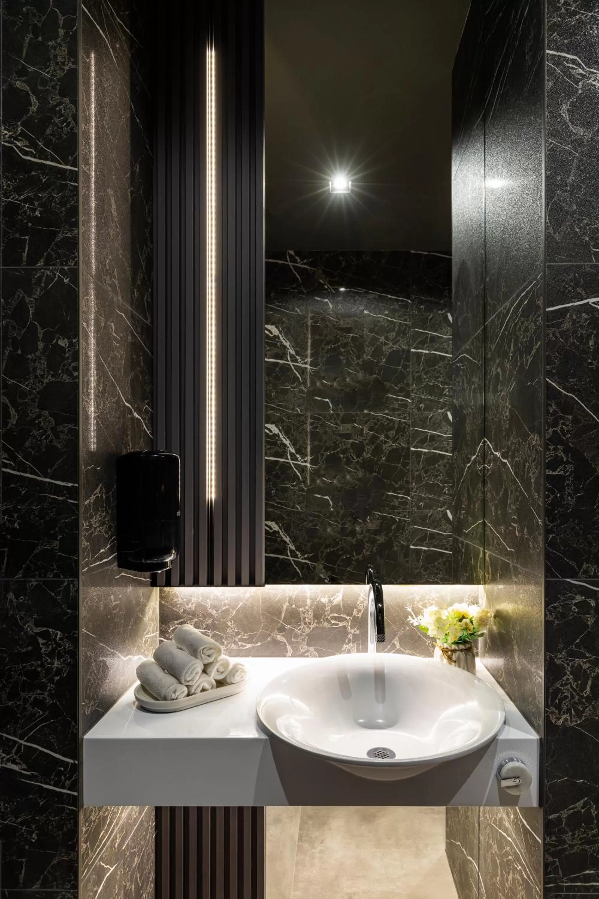 Bathroom in -- ESTE PARK HOTEL -- part of Urban Chic Luxury Design Hotels - Parking & Compliments - next to Shopping & Dining Mall Plovdiv