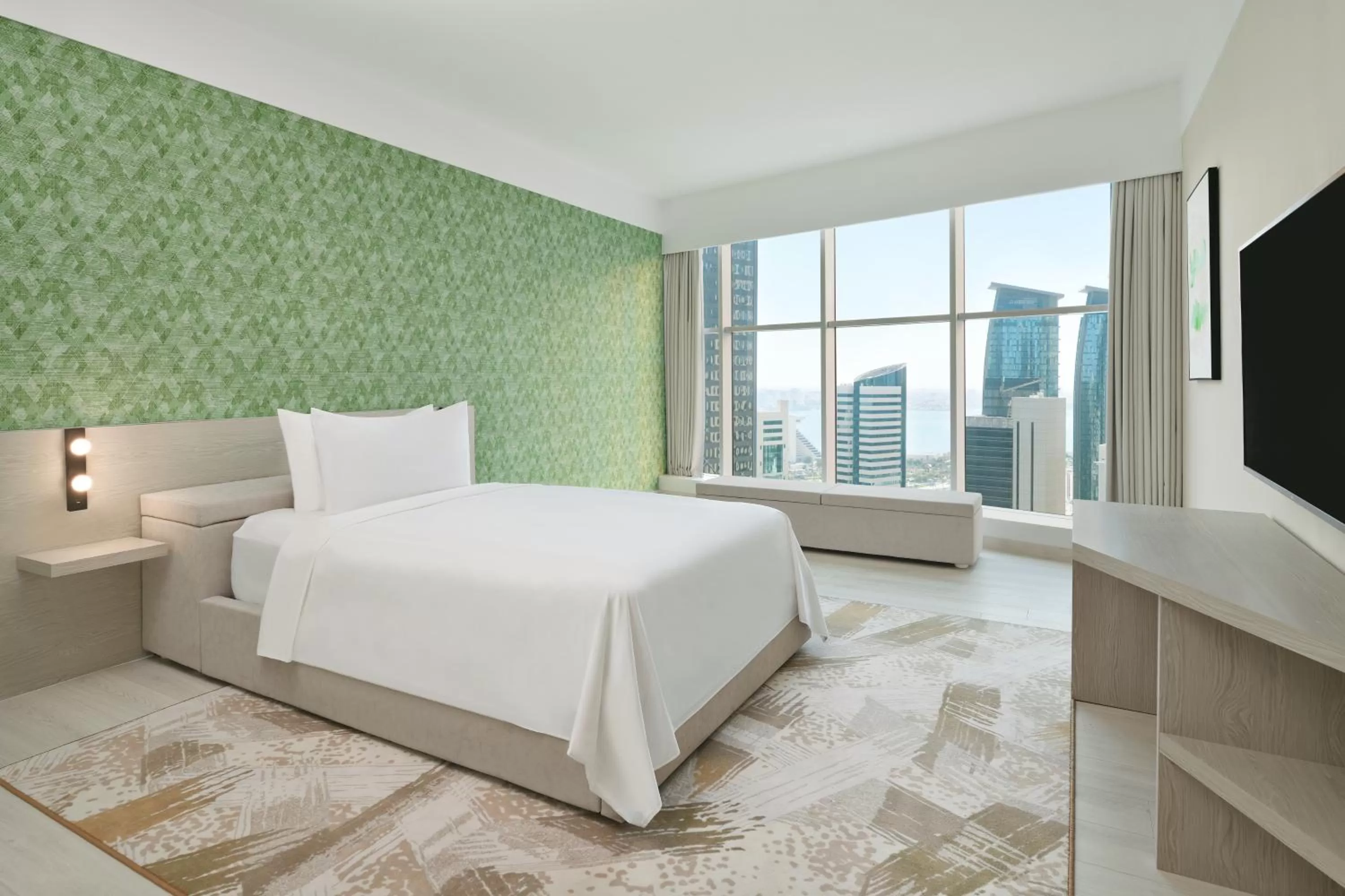 Bed in Element by Westin West Bay Doha