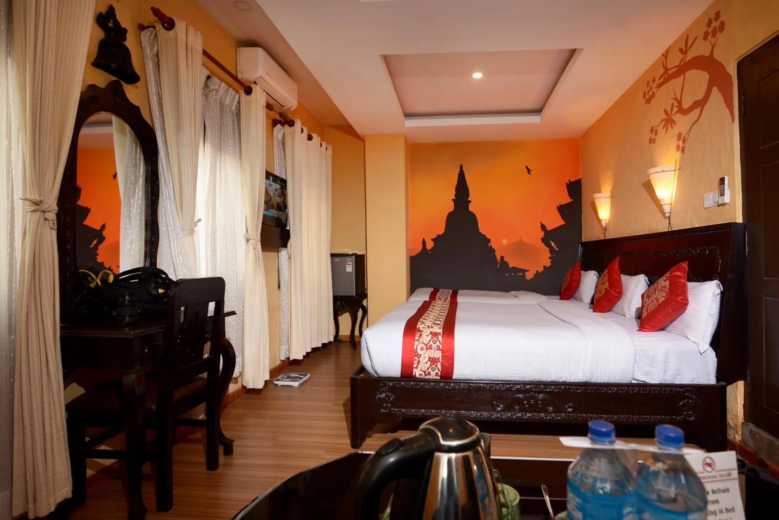 Bed in Kasthamandap Boutique Hotel