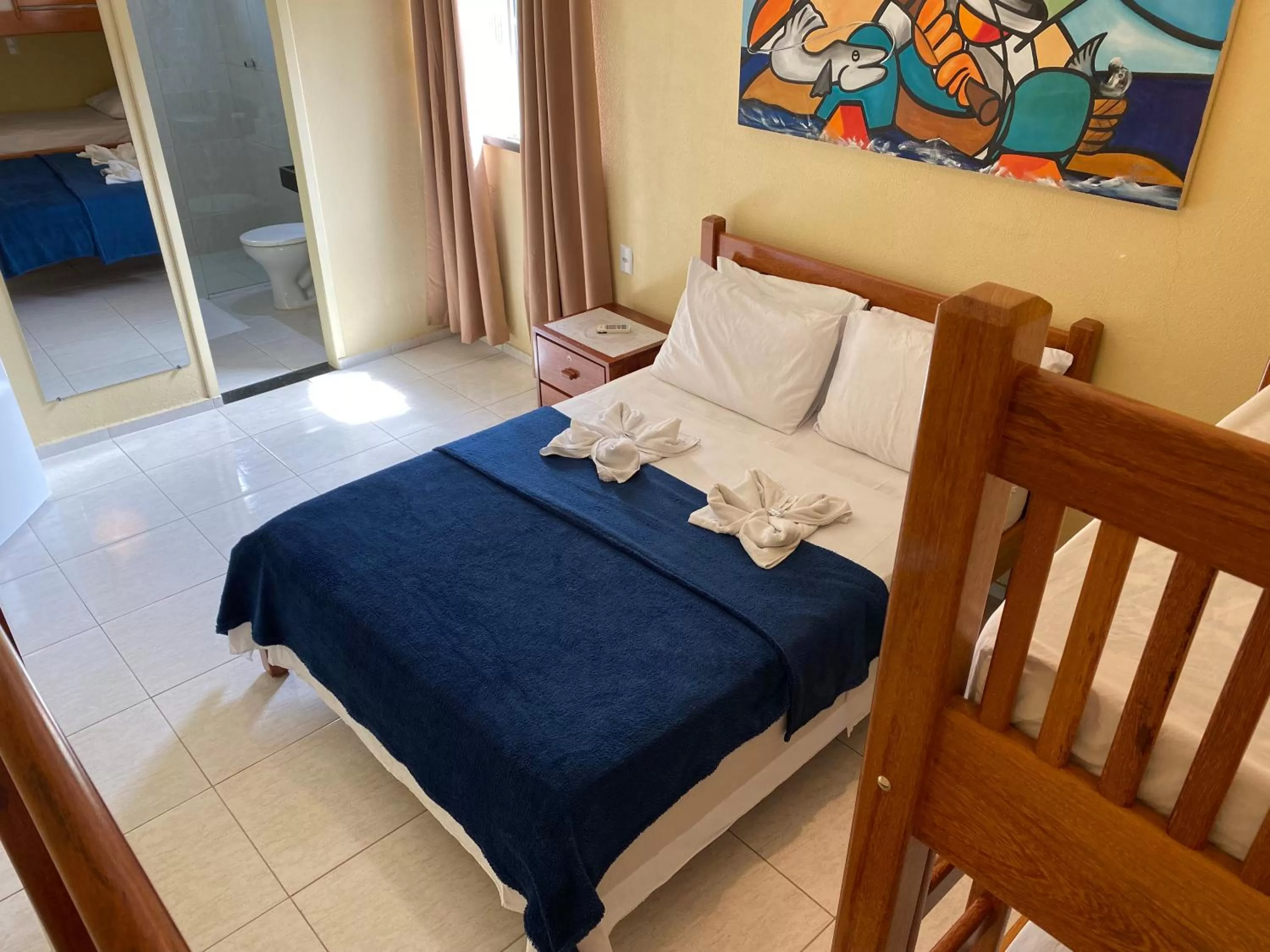 Bed in Refúgio Pousada Fortaleza