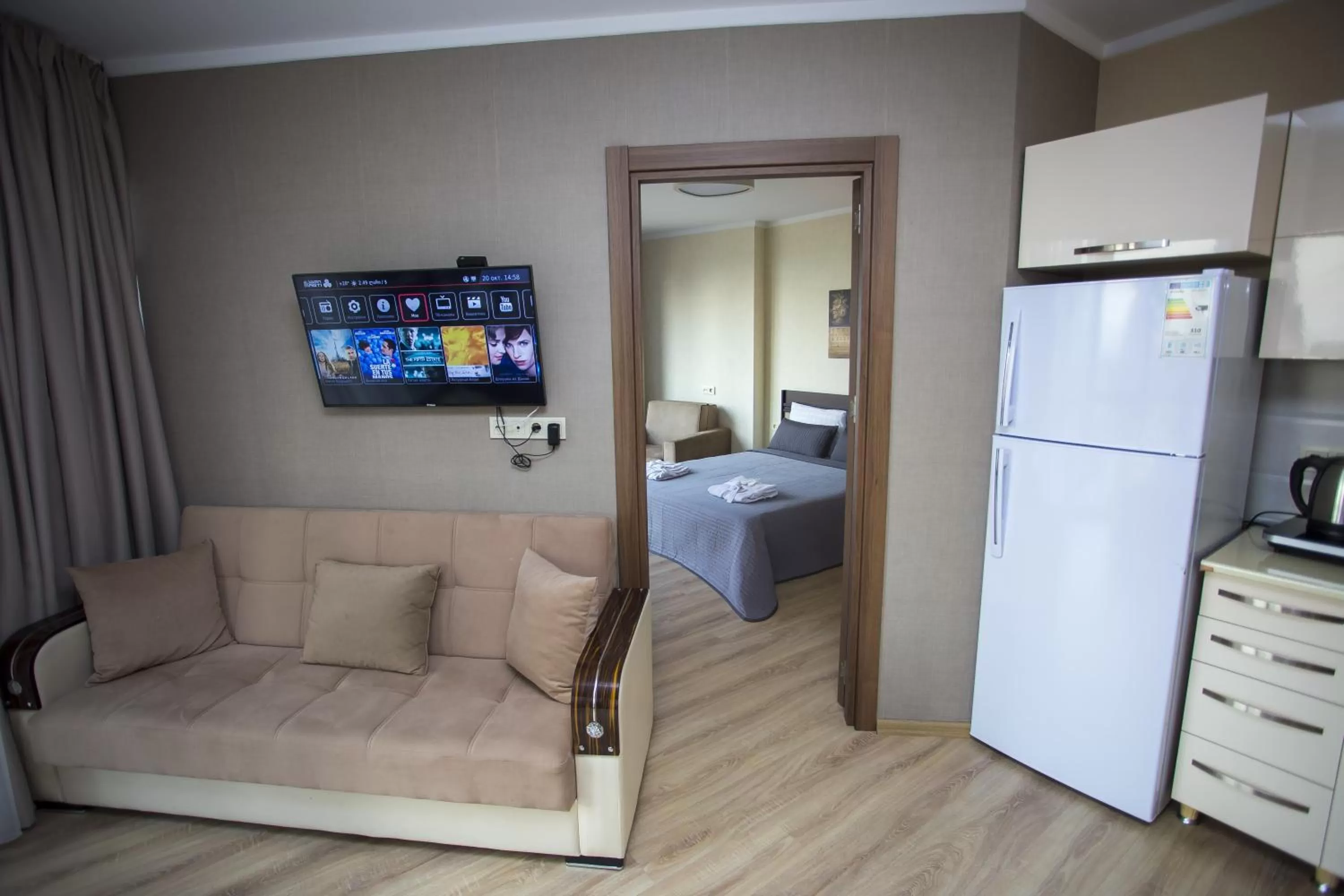 Living room, Bed in Blue Star Batumi