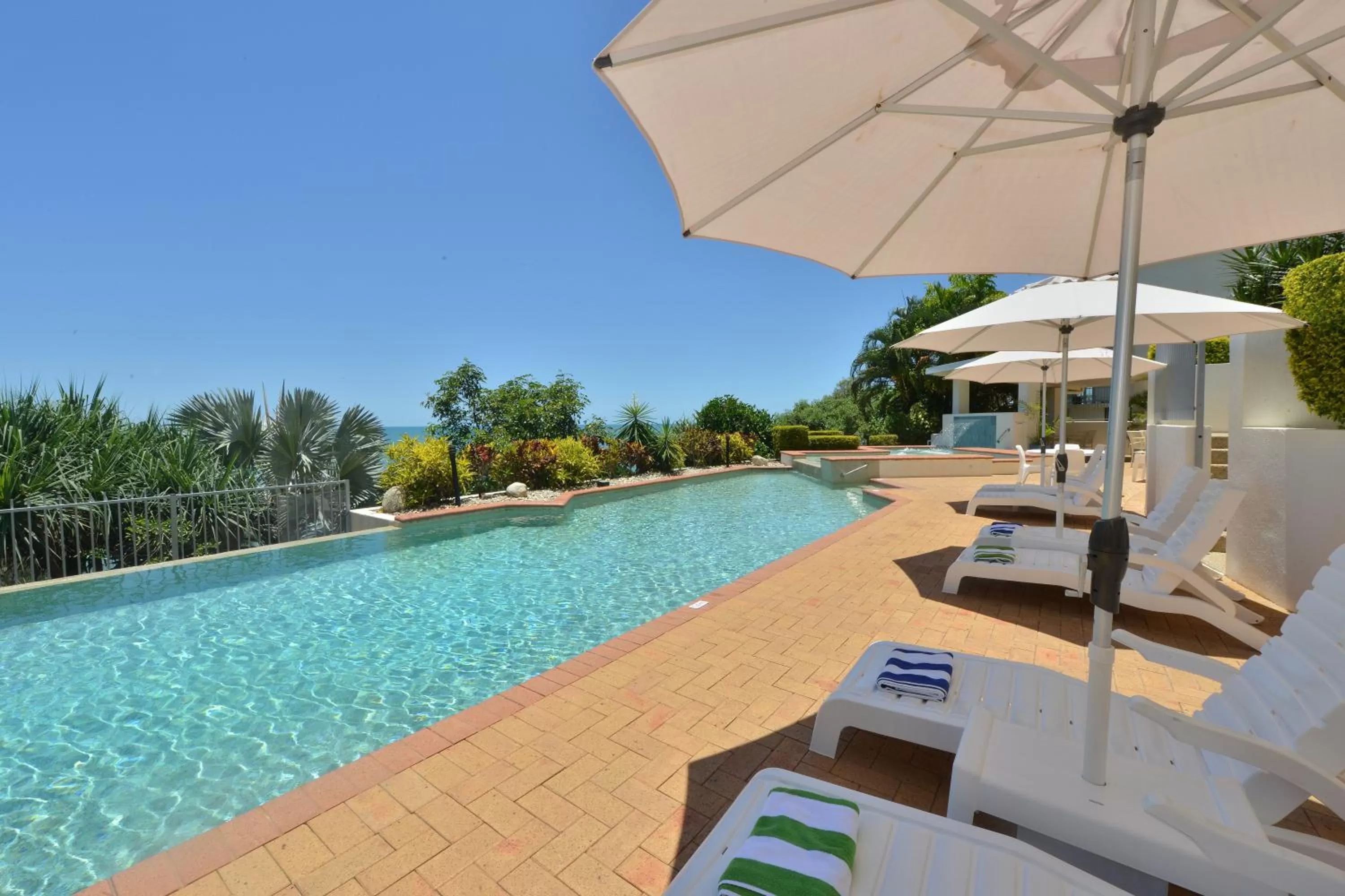 Pool view in Bellevue At Trinity Beach