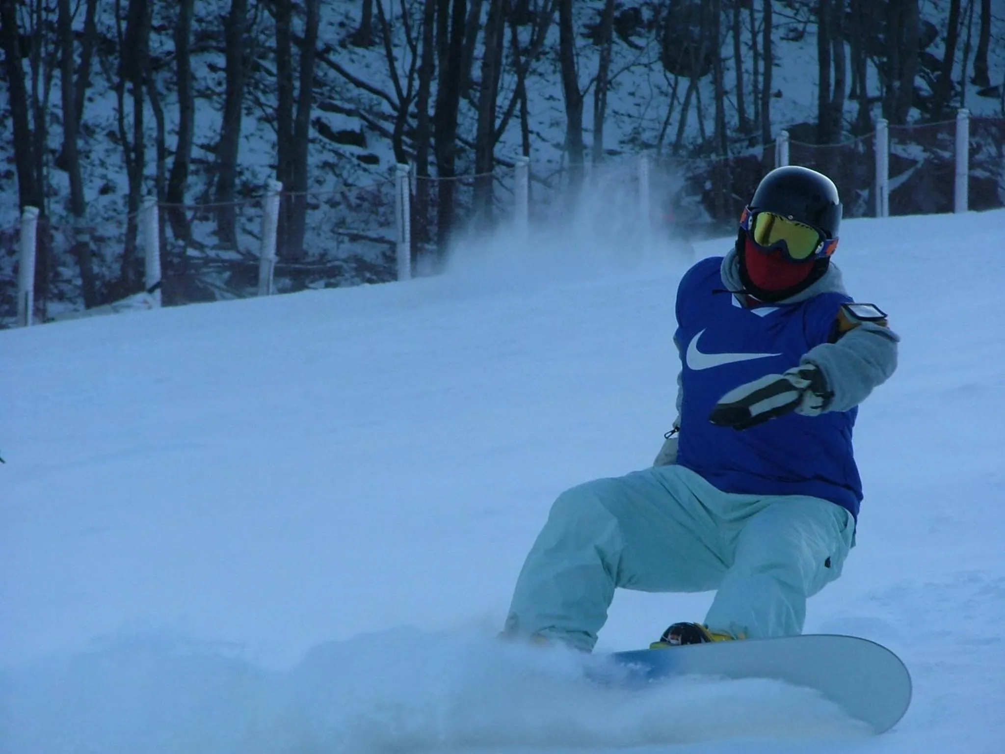Skiing in White Cabin