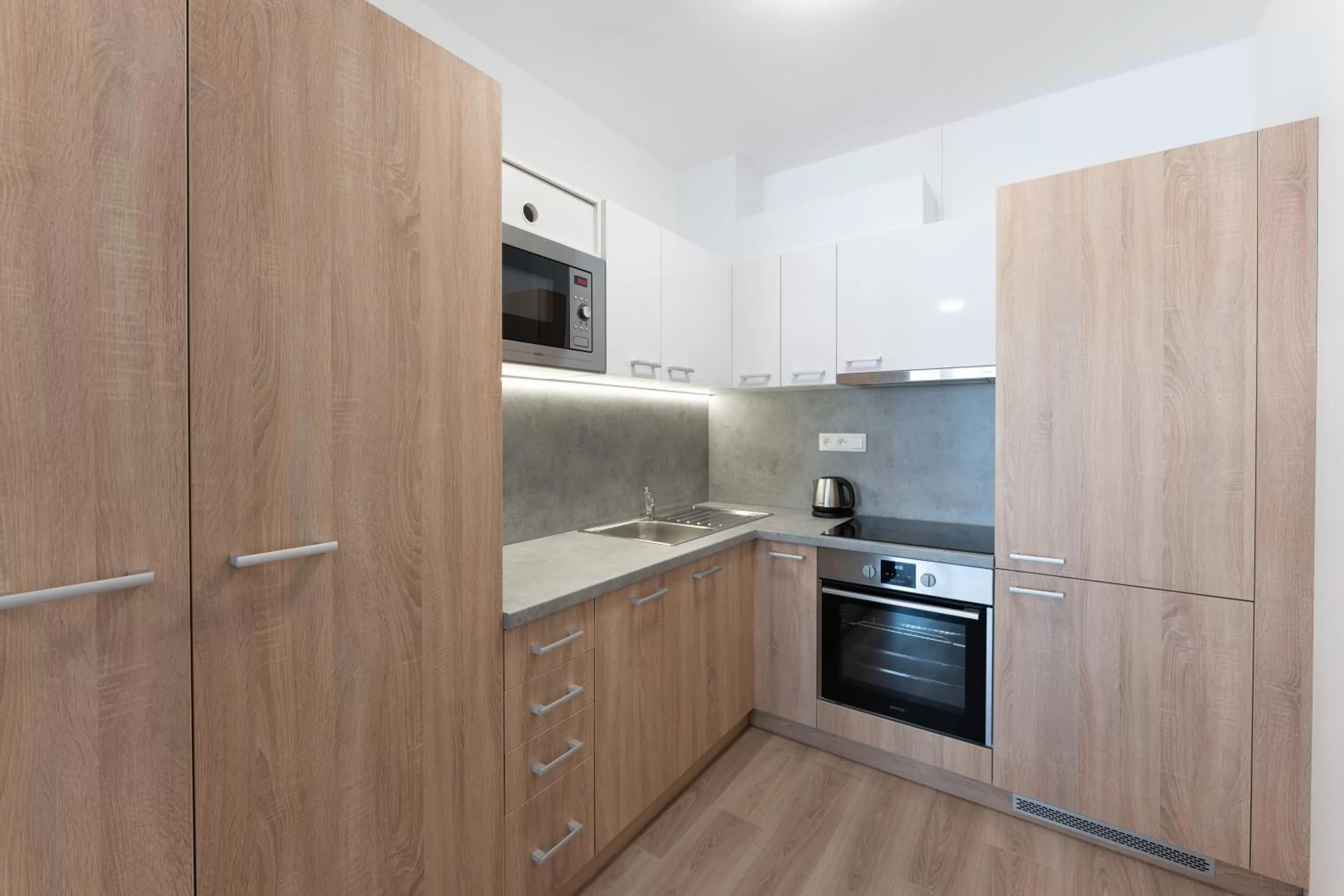 Kitchen or kitchenette in Metropolitan Star Apart Hotel