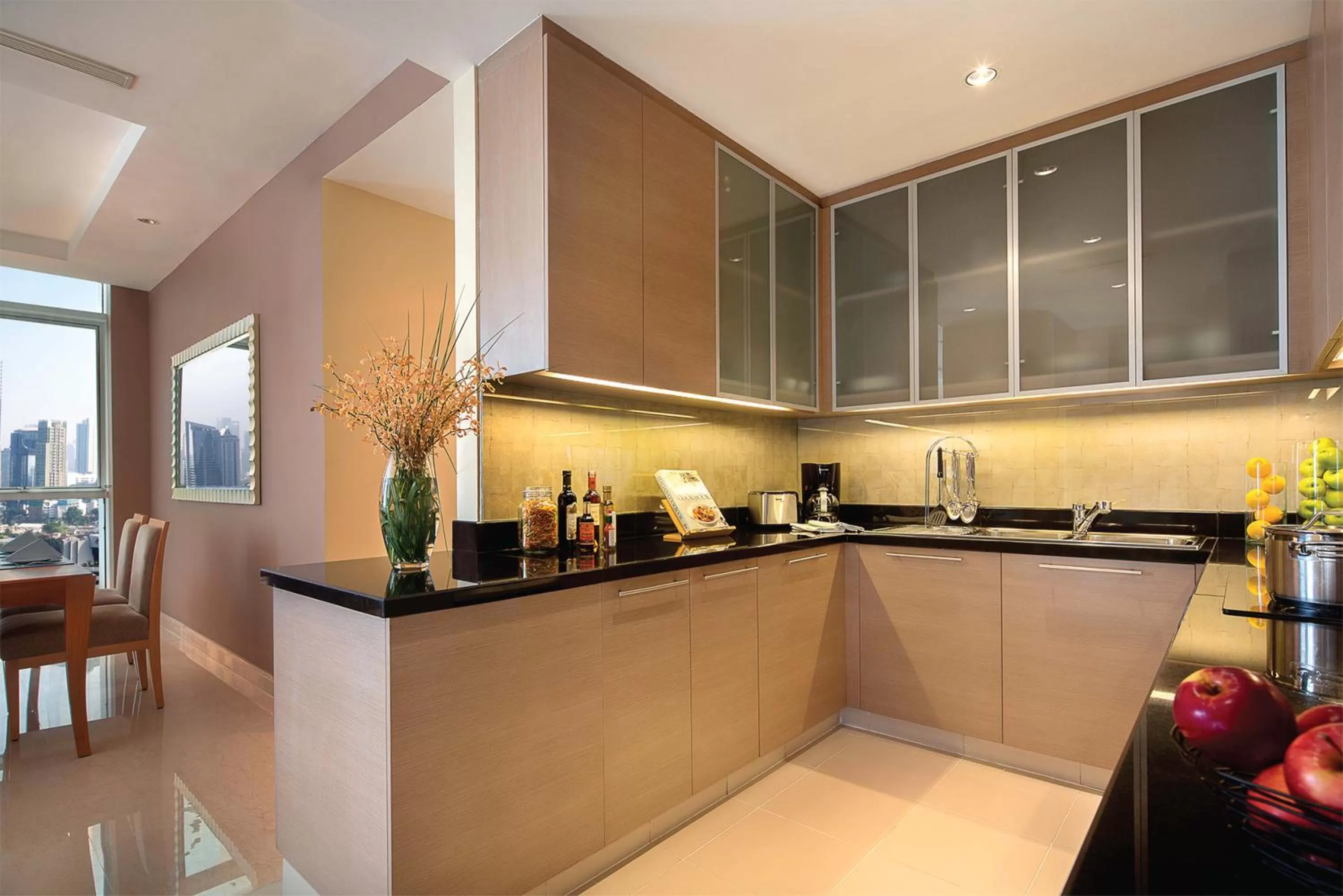 Kitchen or kitchenette in Oakwood Premier Cozmo Jakarta