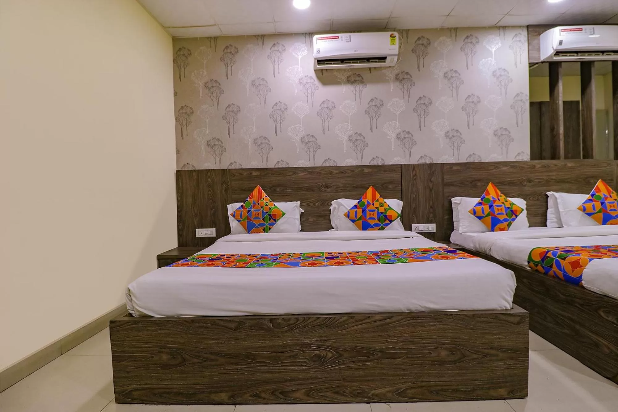 Bed in FabHotel Heaven Agya Ludhiana
