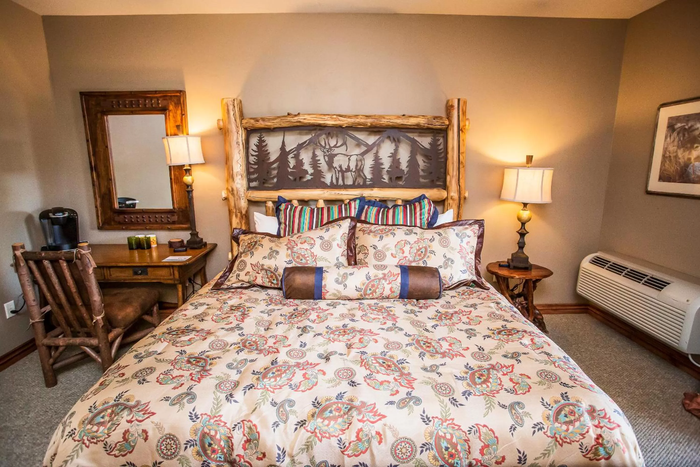 Bed in Main St Loft Overlooking Train Yard - Lofts Sterling & Sage - Toltec