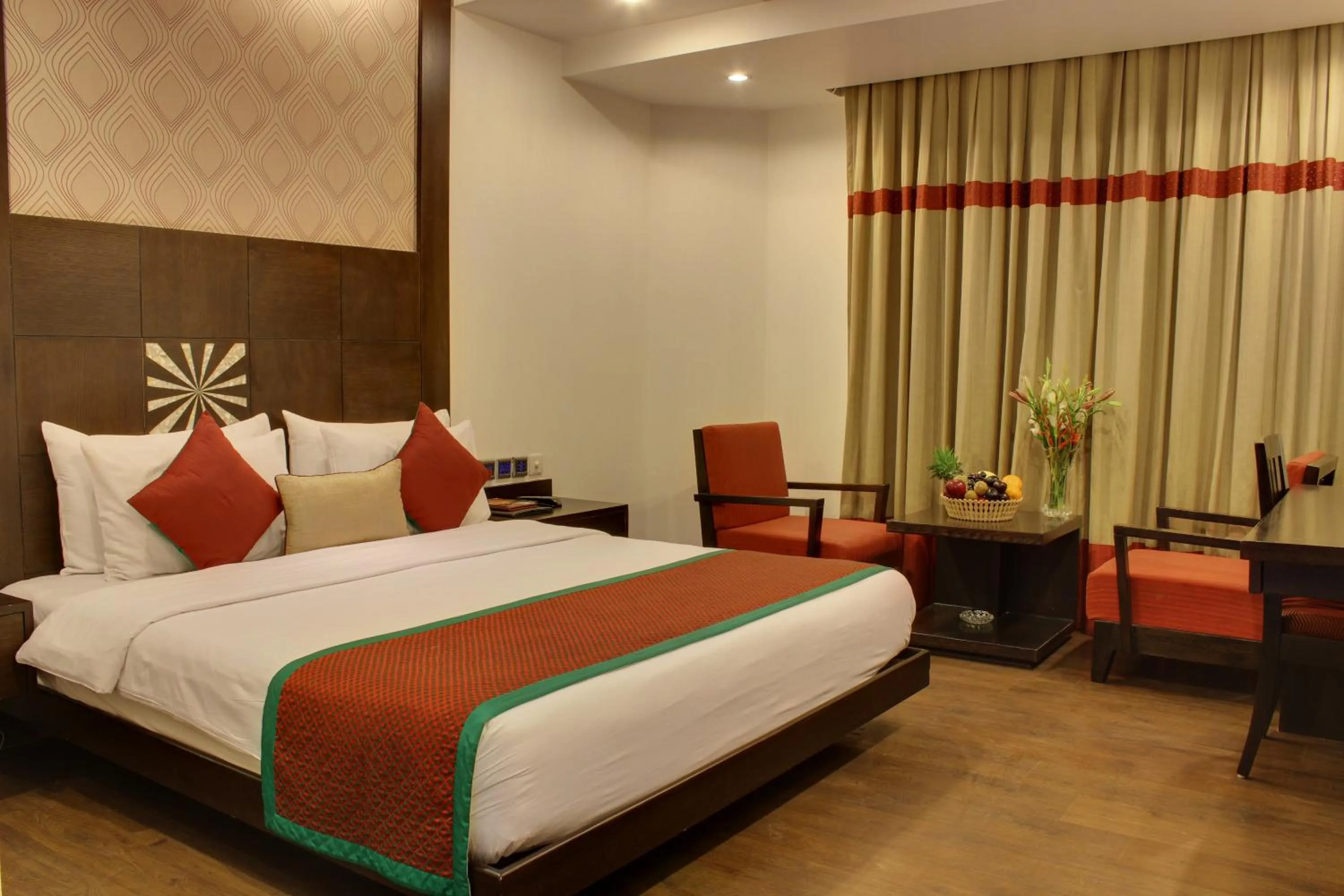 View (from property/room), Bed in Hotel GODWIN DELUXE - New Delhi Railway Station - Paharganj