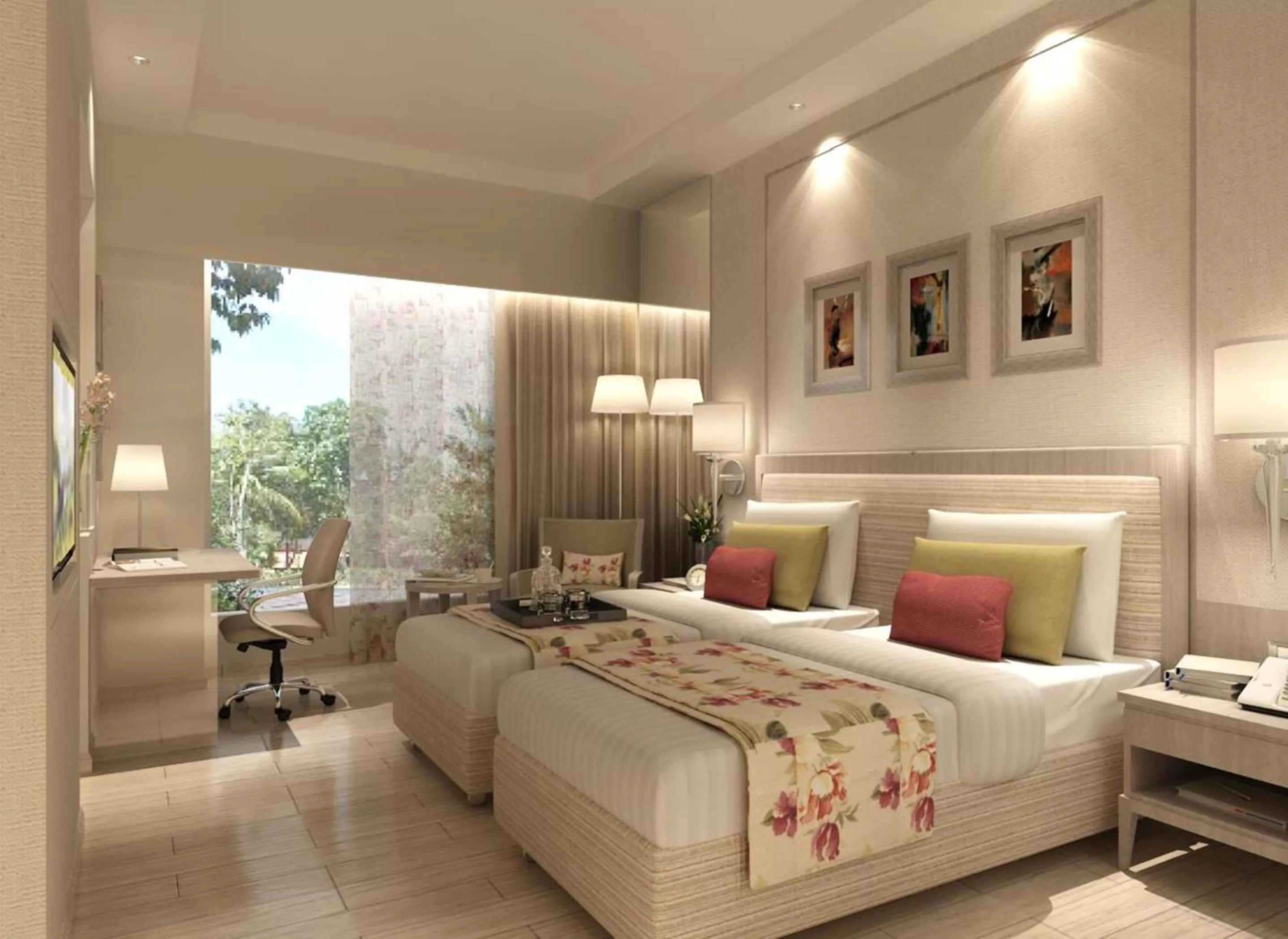 Bed in Efcee Sarovar Premiere Bhavnagar