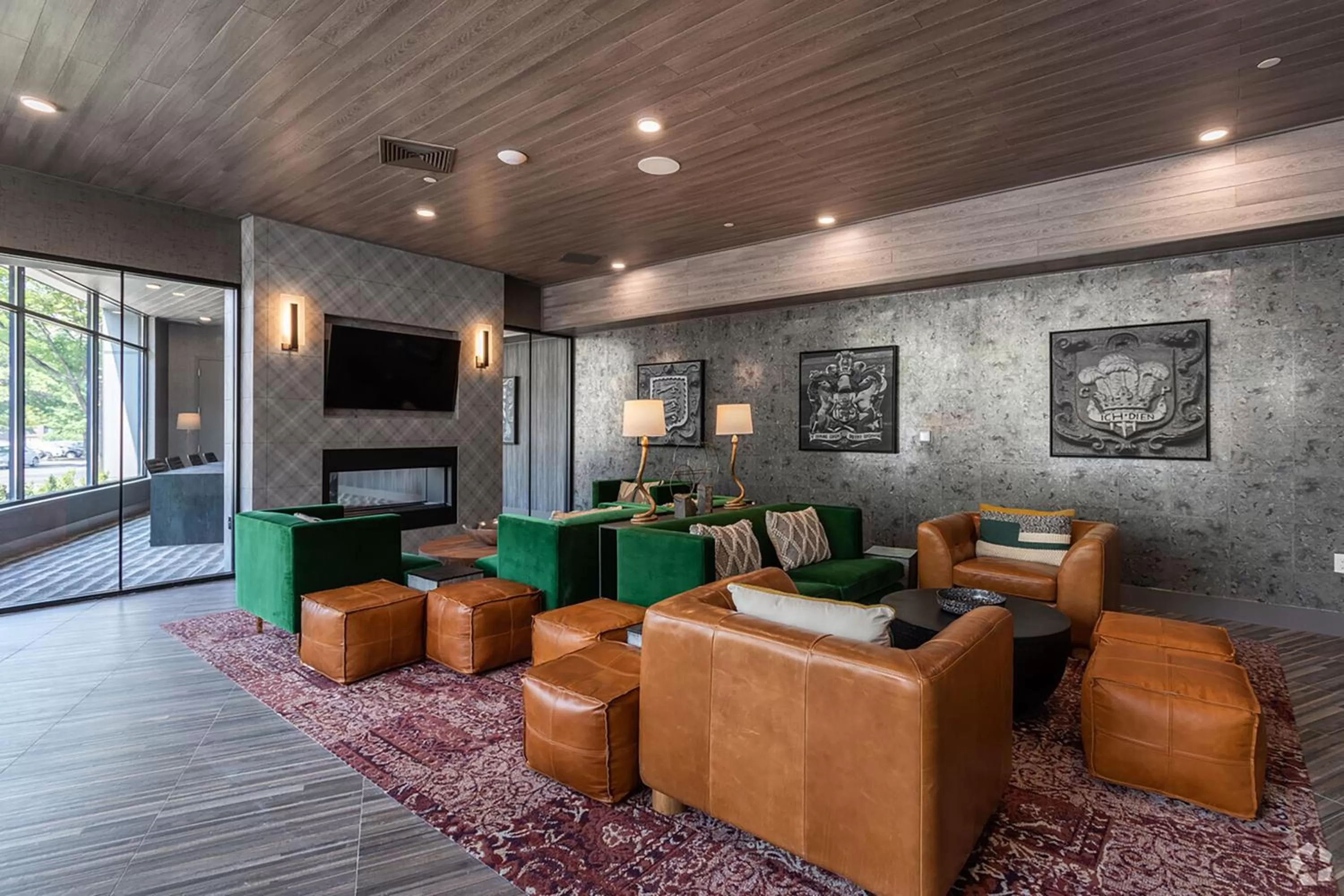 Communal lounge/ TV room in Luxury Furnished Apartments by Hyatus Downtown at Yale