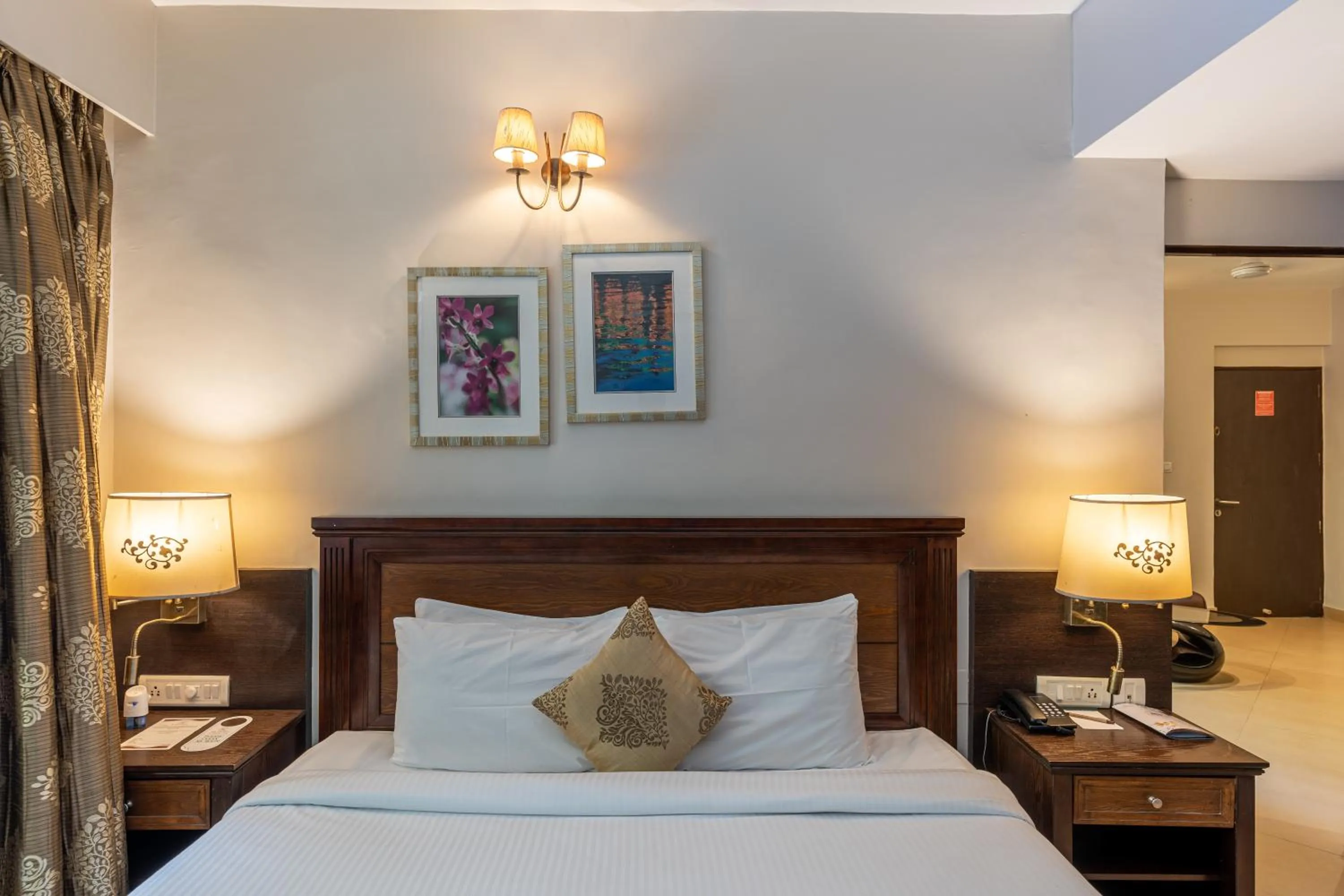 Bed in Neelam's The Grand Hotel Goa