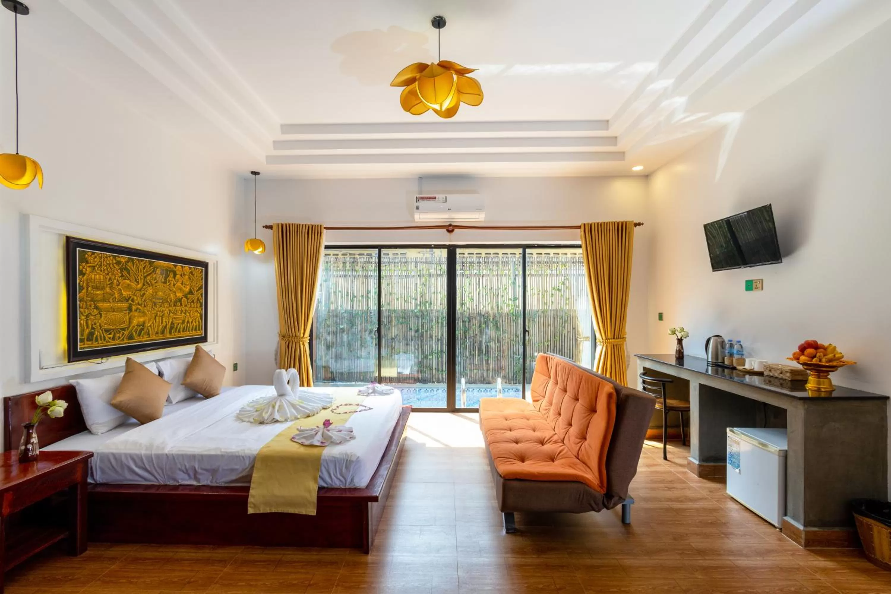 Bed in Nina Angkor Residence