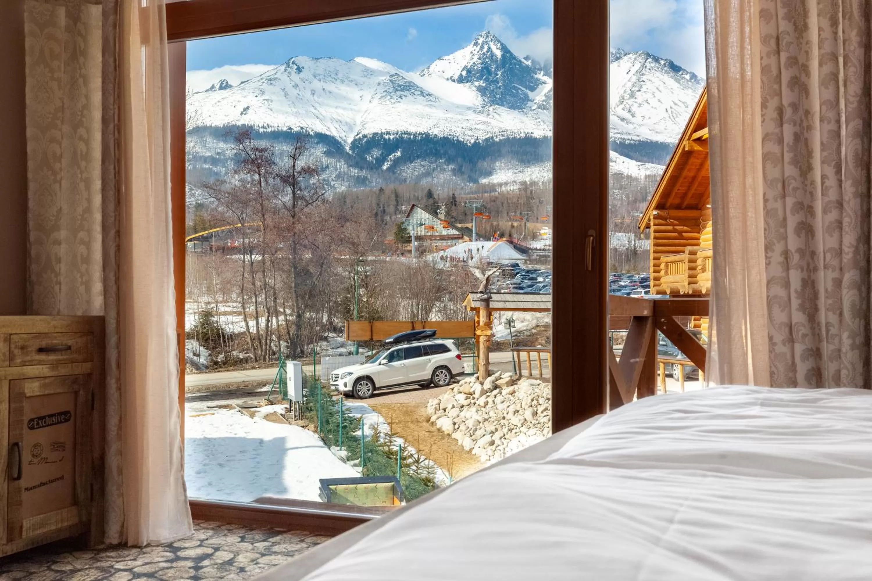Balcony/Terrace, Bed in Chalets CEDER 1