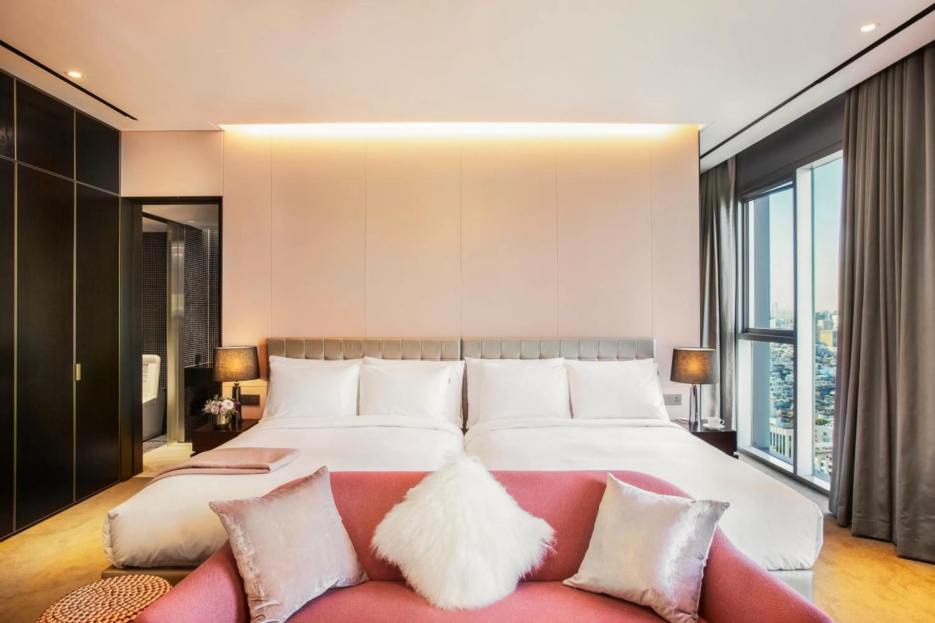 Decorative detail, Bed in L7 GANGNAM by LOTTE HOTELS