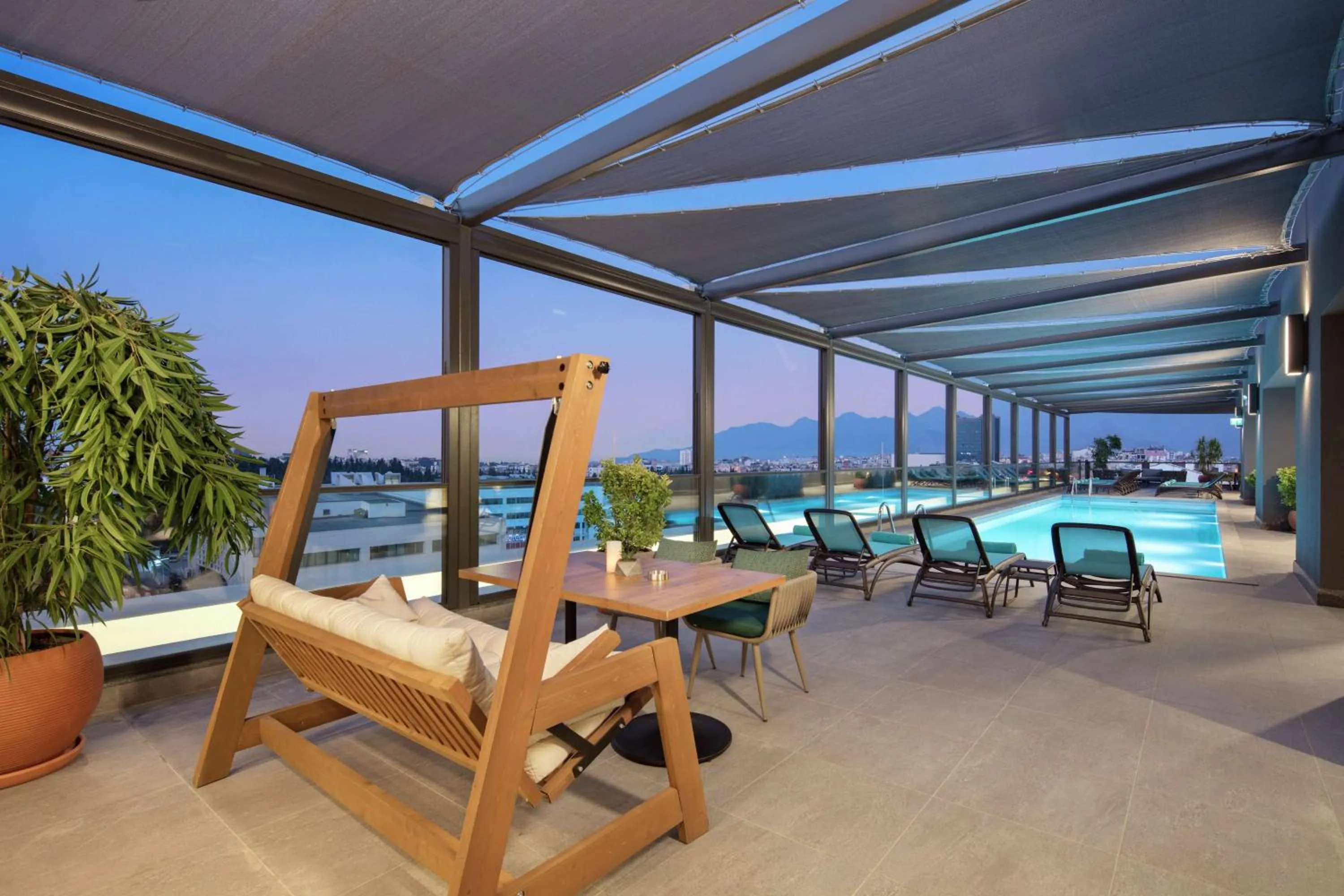 Pool view in Doubletree By Hilton Antalya City Centre