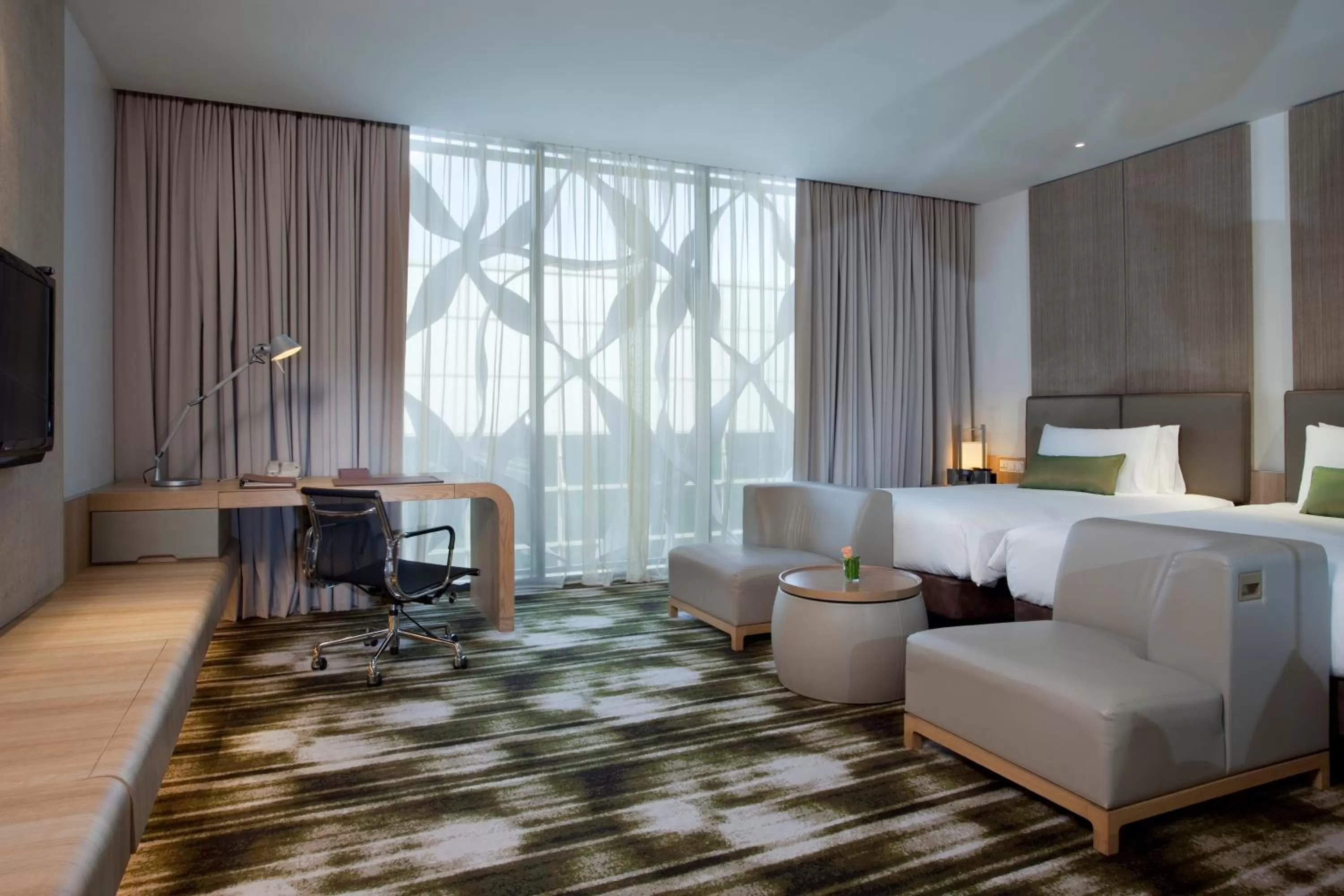 Photo of the whole room, Bed in Crowne Plaza Changi Airport by IHG