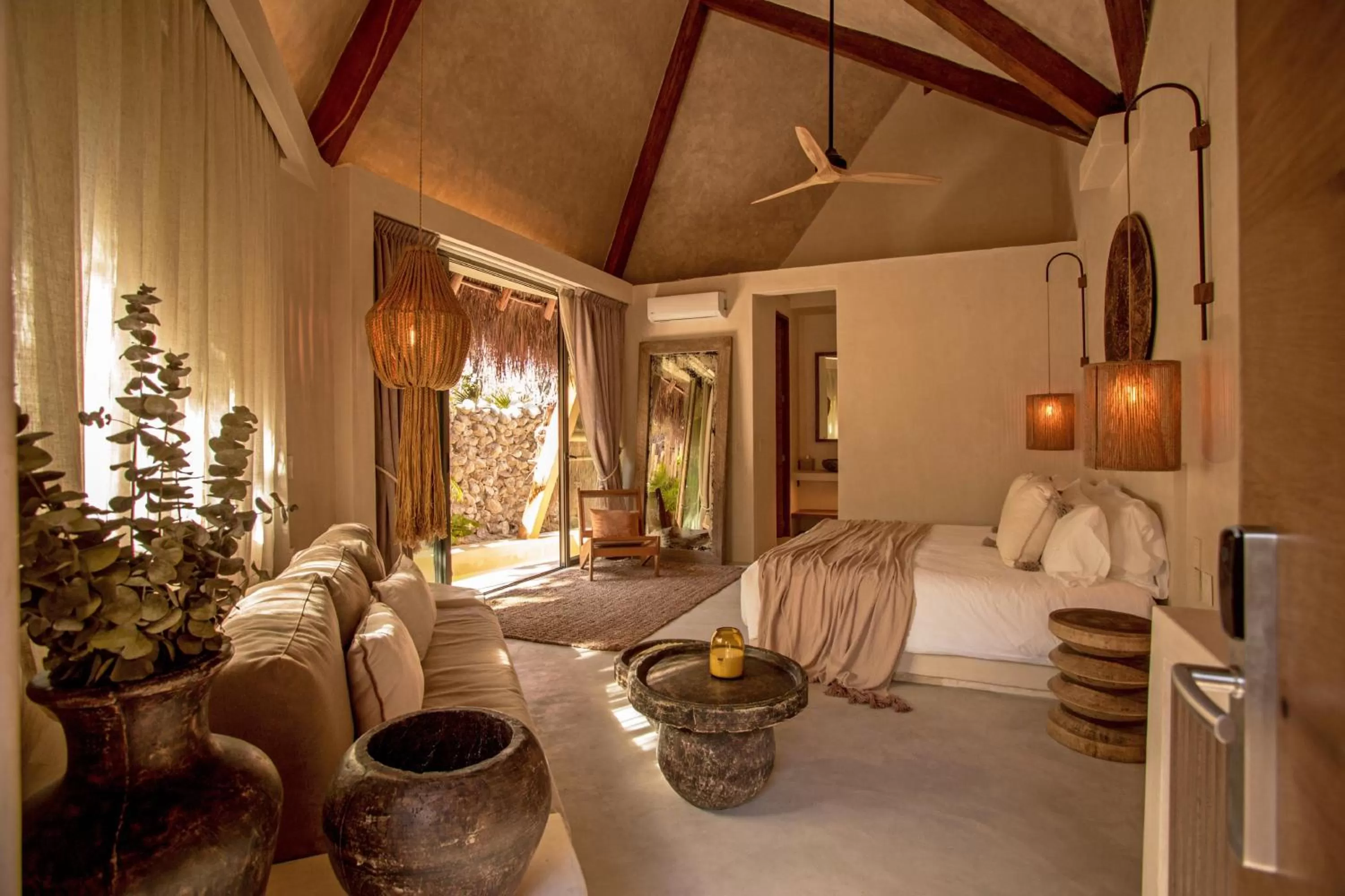 Bed in Hotel Muaré Tulum Wellness and Spa