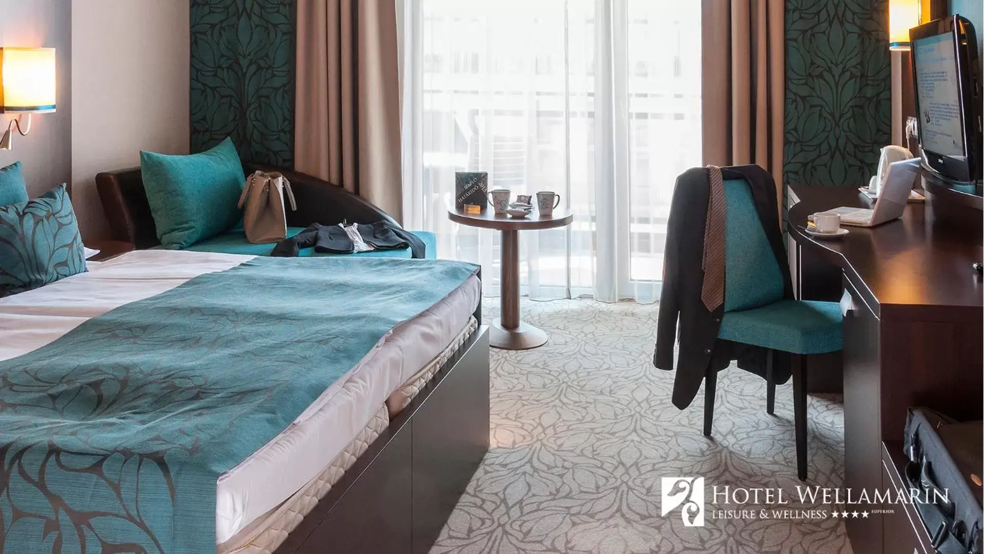 Deluxe Double Room with Side Lake View and Balcony in Hotel Wellamarin Deluxe Double Room with Side Lake View and Balcony in Hotel Wellamarin