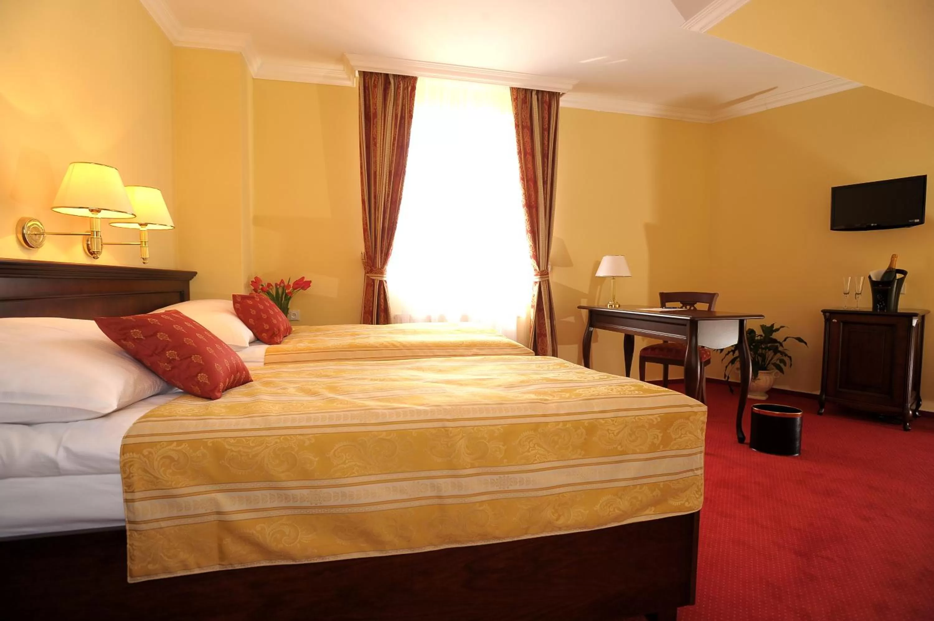 Decorative detail, Bed in Hotel U Krále