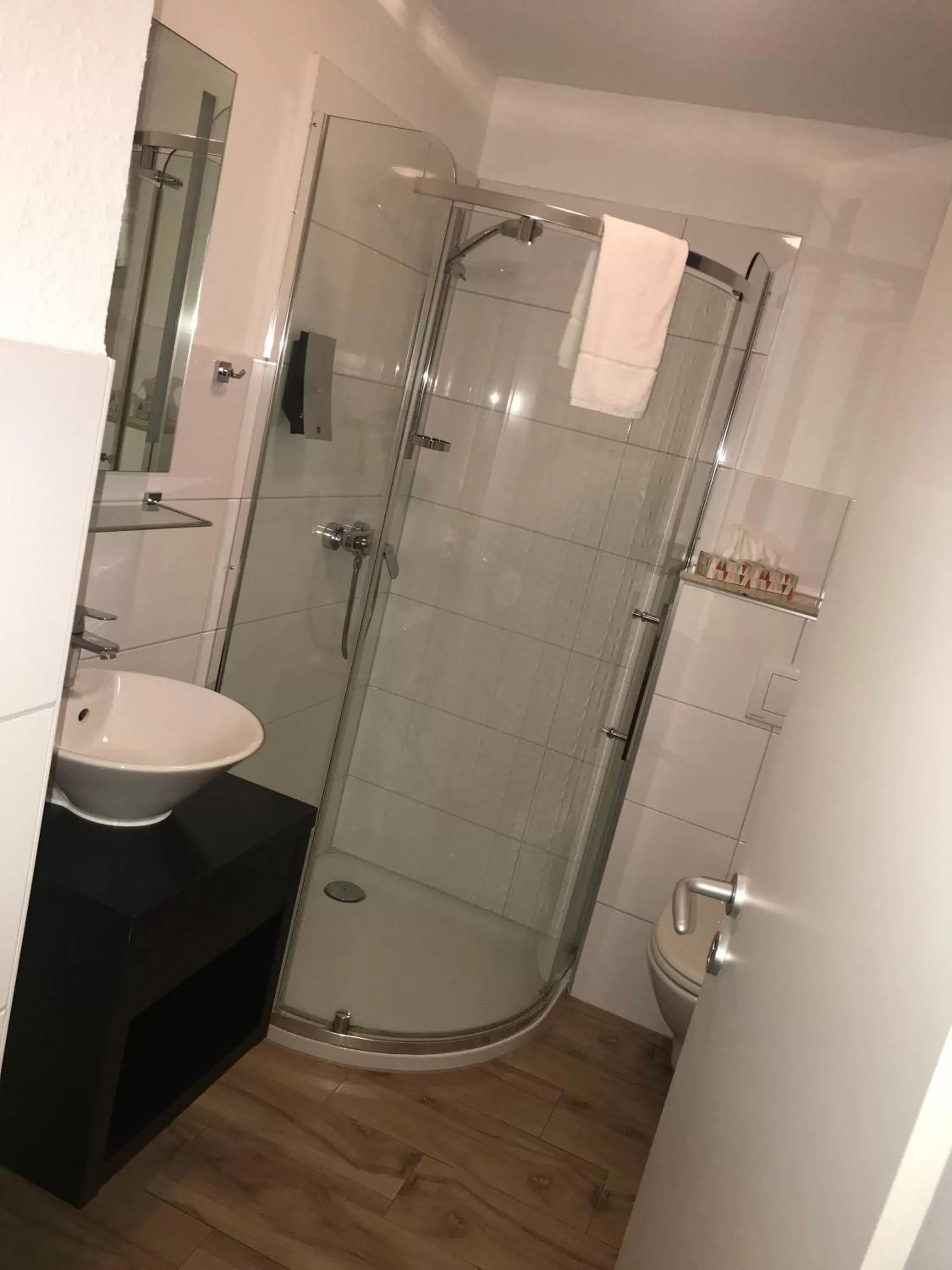 Bathroom in tauwerk Hotel