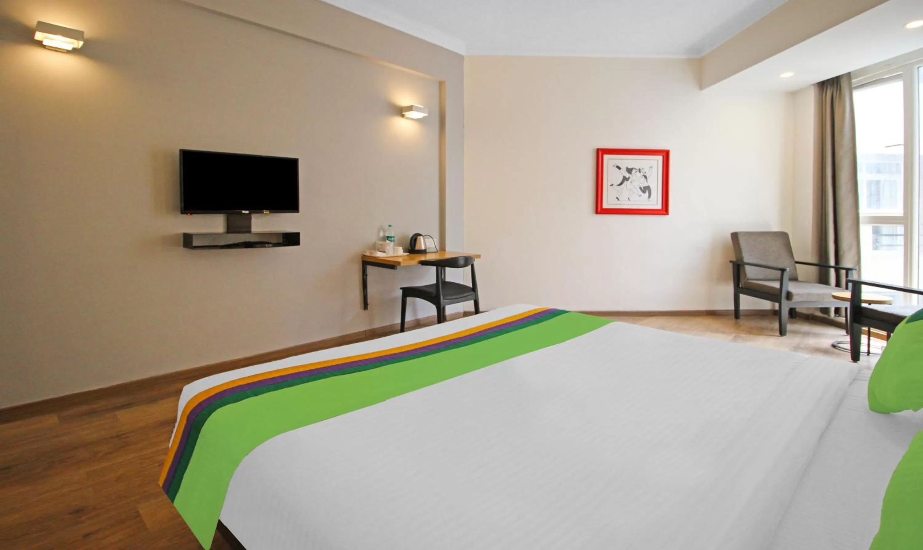 Bedroom, Bed in Treebo Grand Legacy Shahenshah