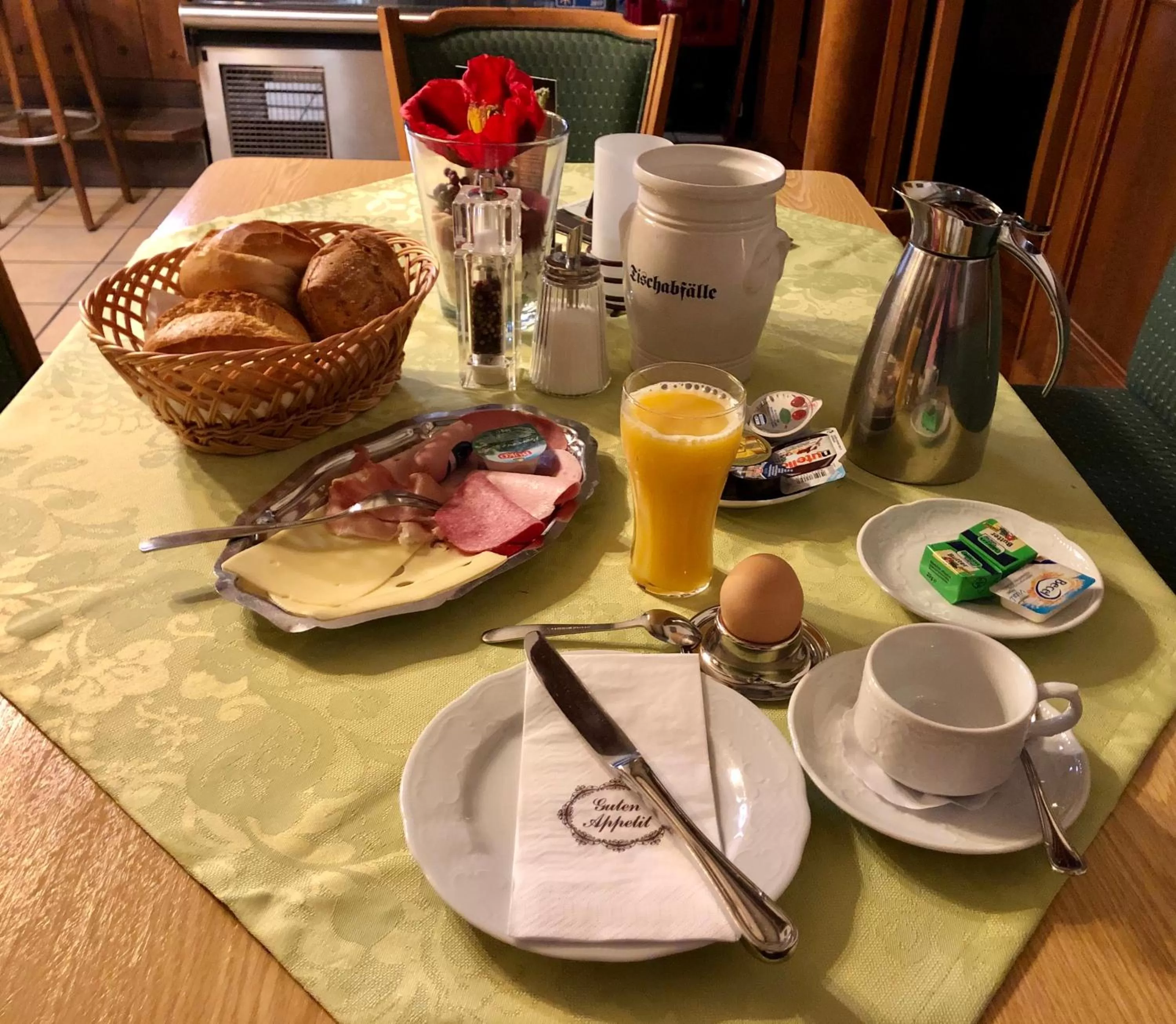 Continental breakfast in Gasthof Waldesruh