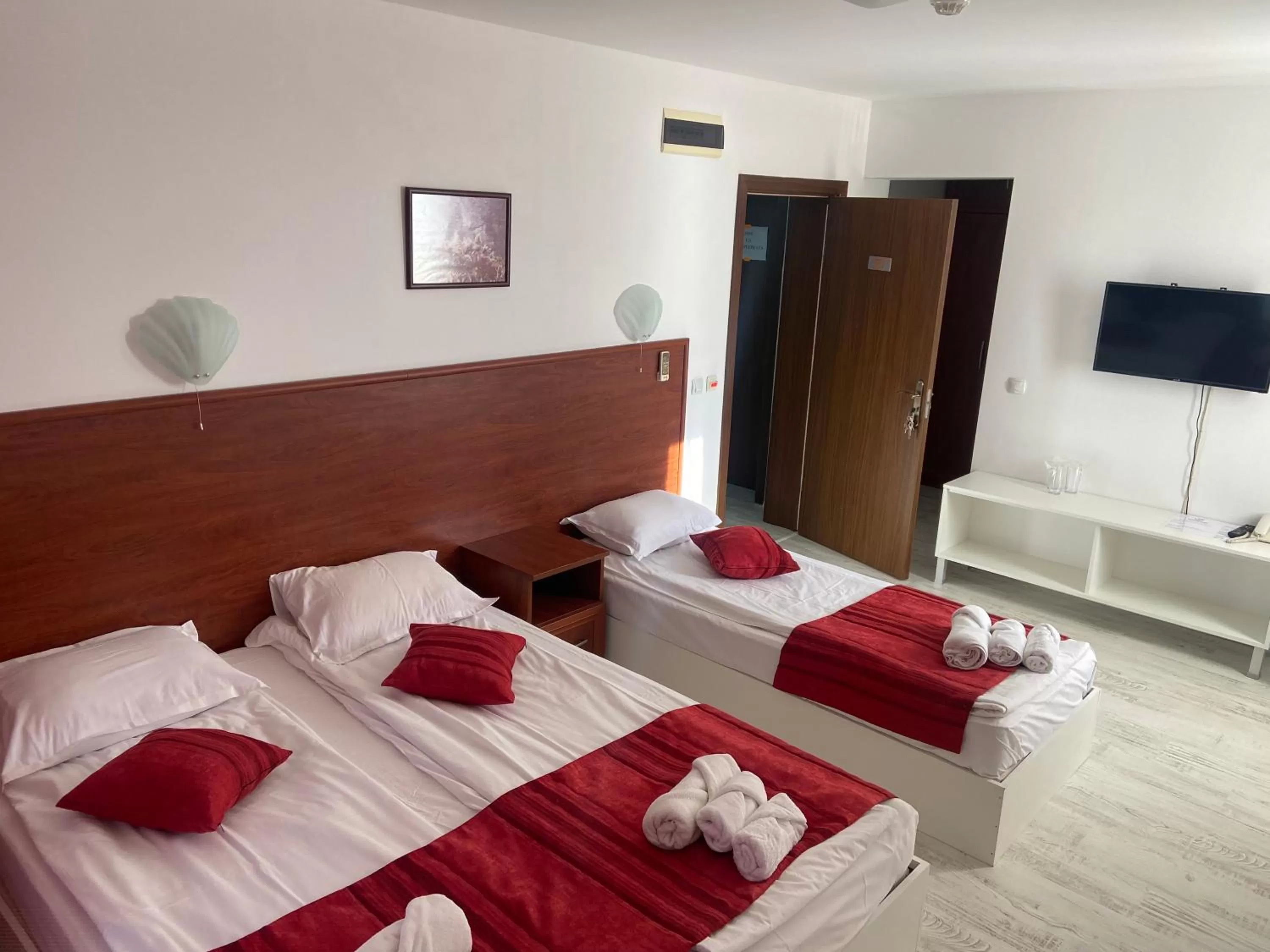 Bed in Ribarska Sreshta Family Hotel