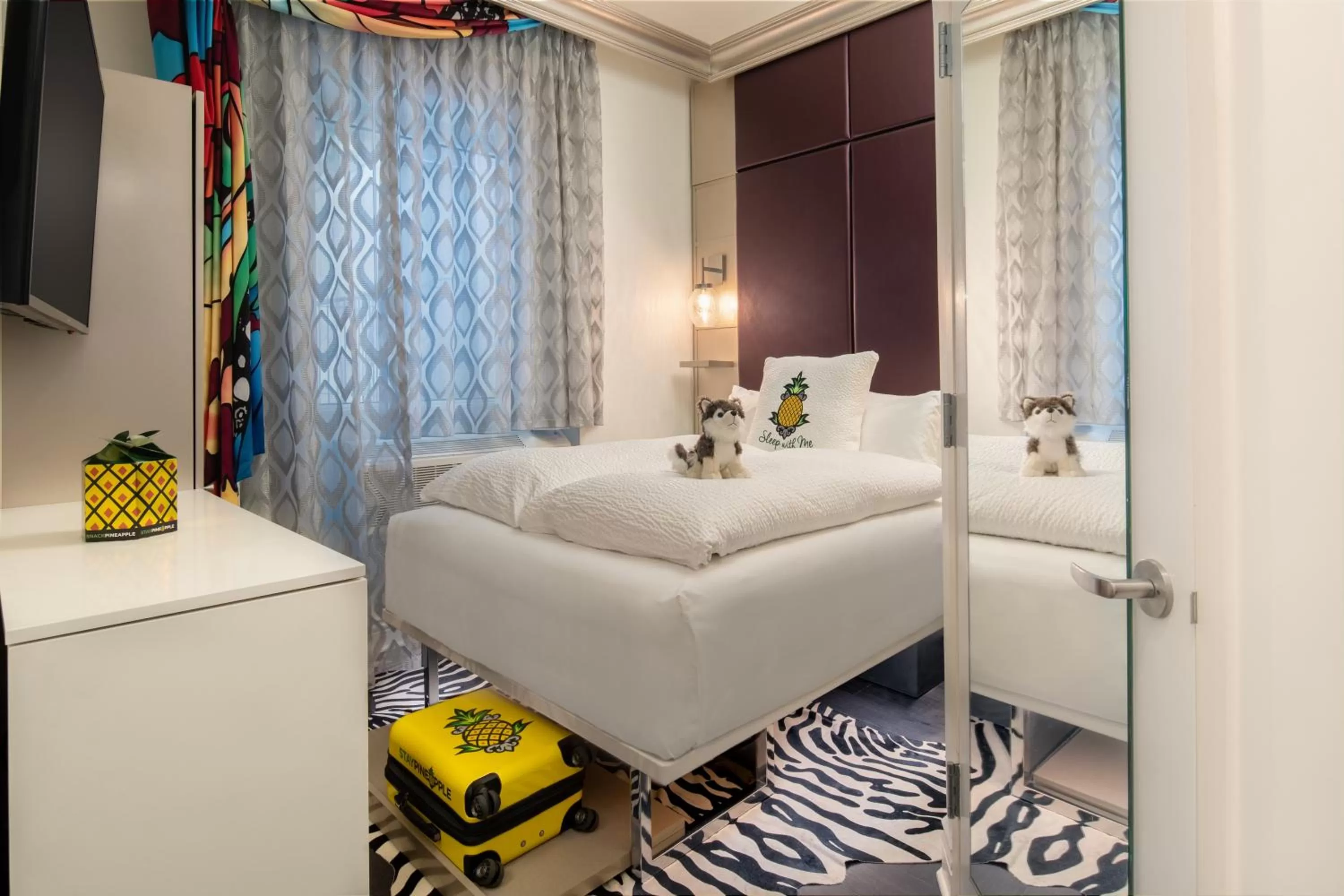 Bed in Staypineapple, An Artful Hotel, Midtown New York