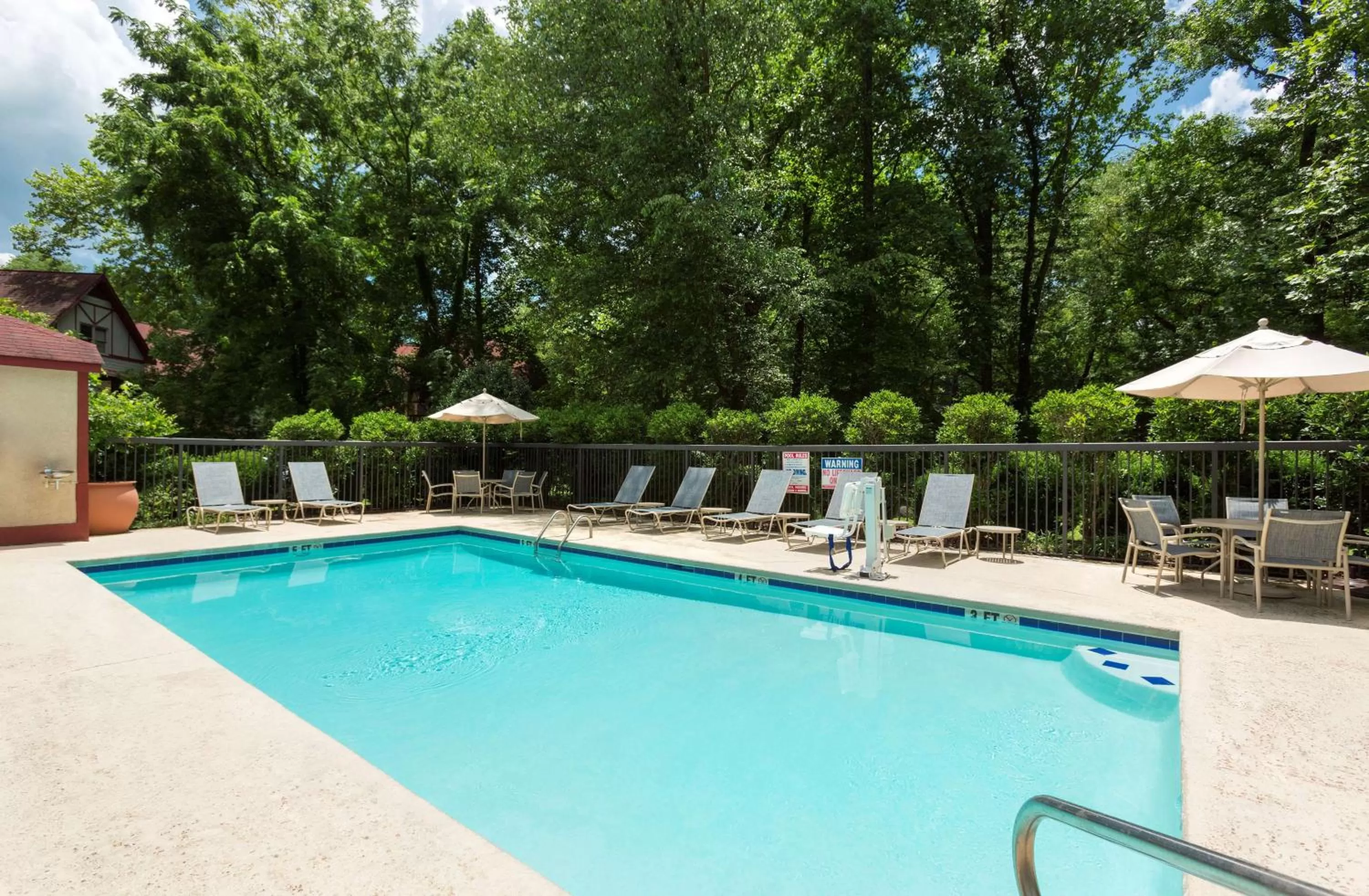 Pool view in Hampton Inn Helen