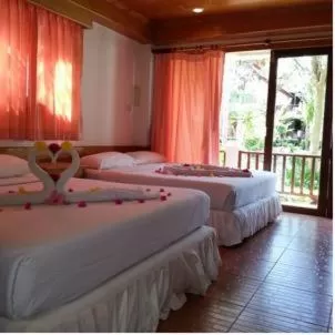 Bed in Koh Chang Thai Garden Hill Resort